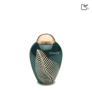 Keepsake Emerald Leaf Cremation Urn - COMFORT by LoveUrns