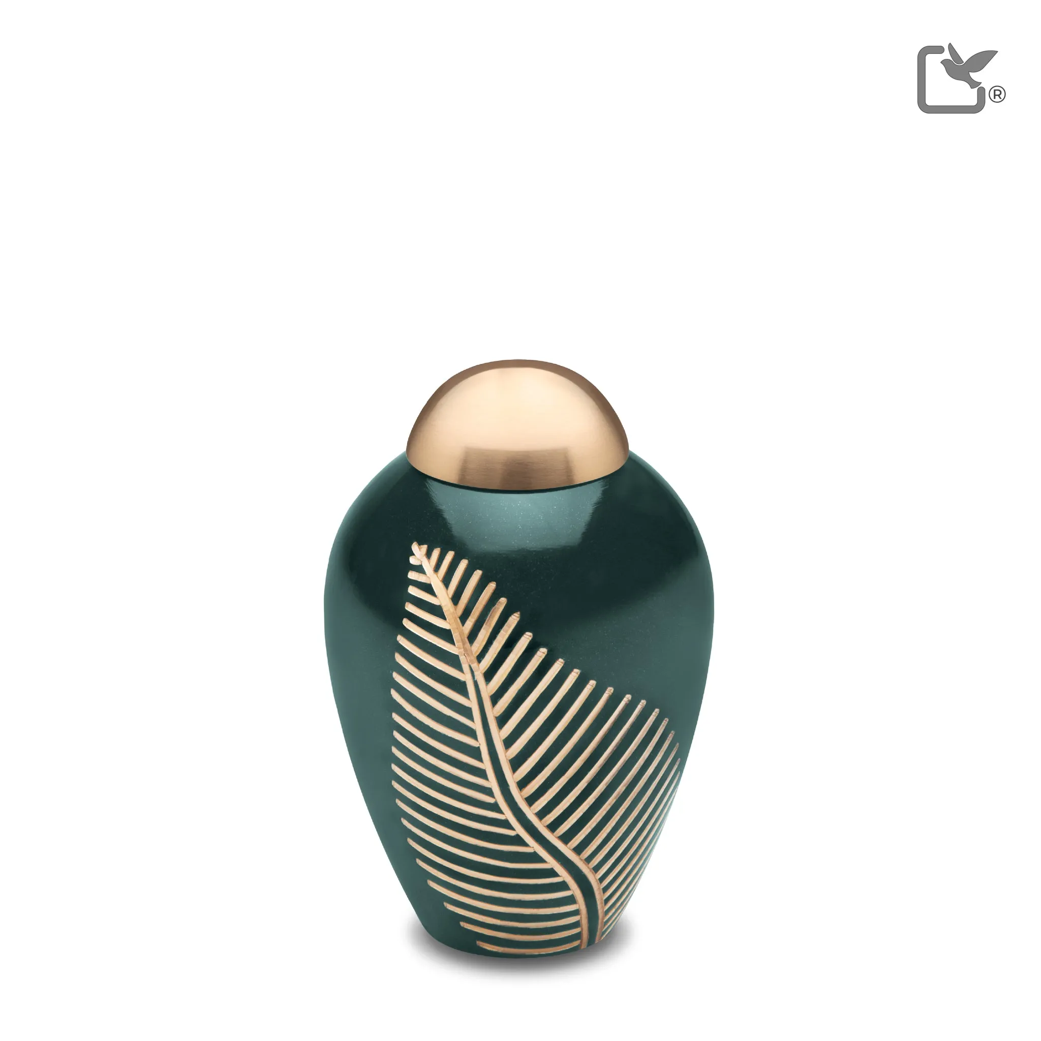 Keepsake Emerald Leaf Cremation Urn - COMFORT by LoveUrns