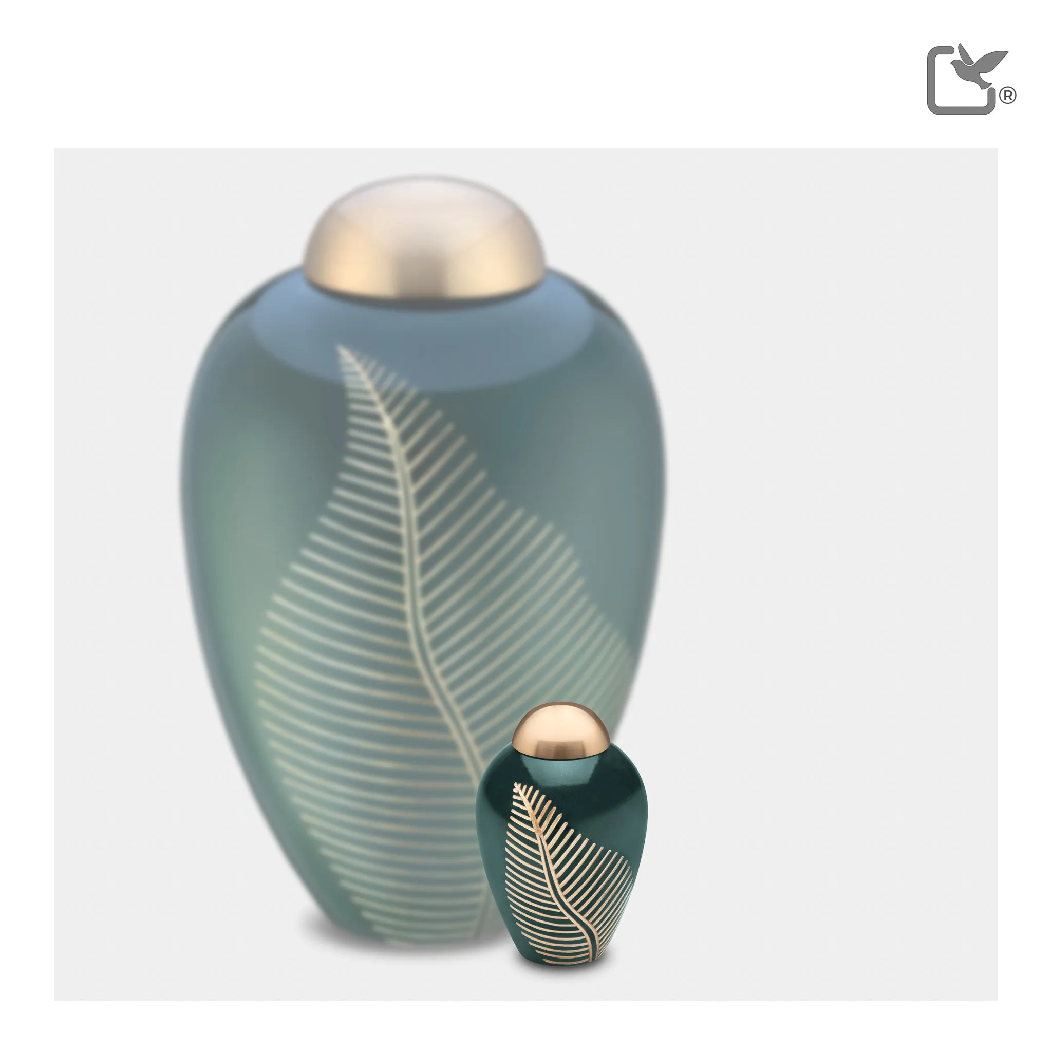 Keepsake Emerald Leaf Cremation Urn - COMFORT by LoveUrns