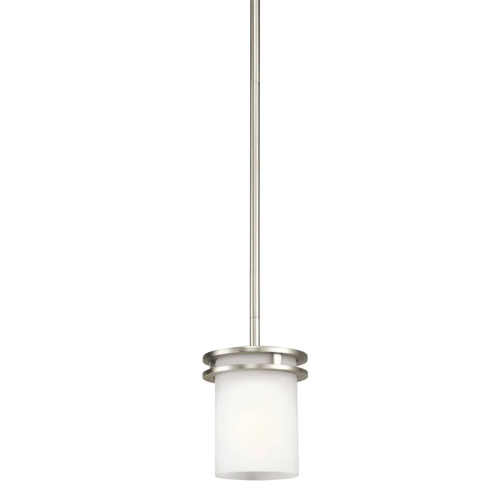 Kichler 3475NI Hendrik Pendant, 1 Light Incandescent 100 Watts, Brushed Nickel