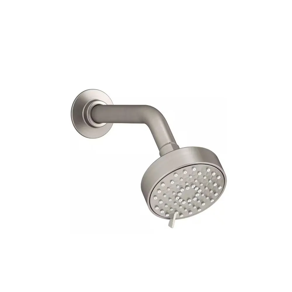 Kohler 72418-G-BN Awaken 3-Spray Patterns 3.6 in. Single Wall Mount Fixed Shower Head in Vibrant Brushed Nickel