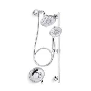 KOHLER K-22180-CP Forte Polished Chrome 3-Spray Dual Shower Head 2.5-GPM (9.5-LPM)