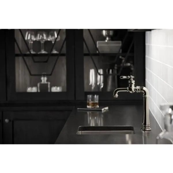 KOHLER K-99268-CP Artifacts Gentleman's Bar Sink Faucet, Polished Chrome