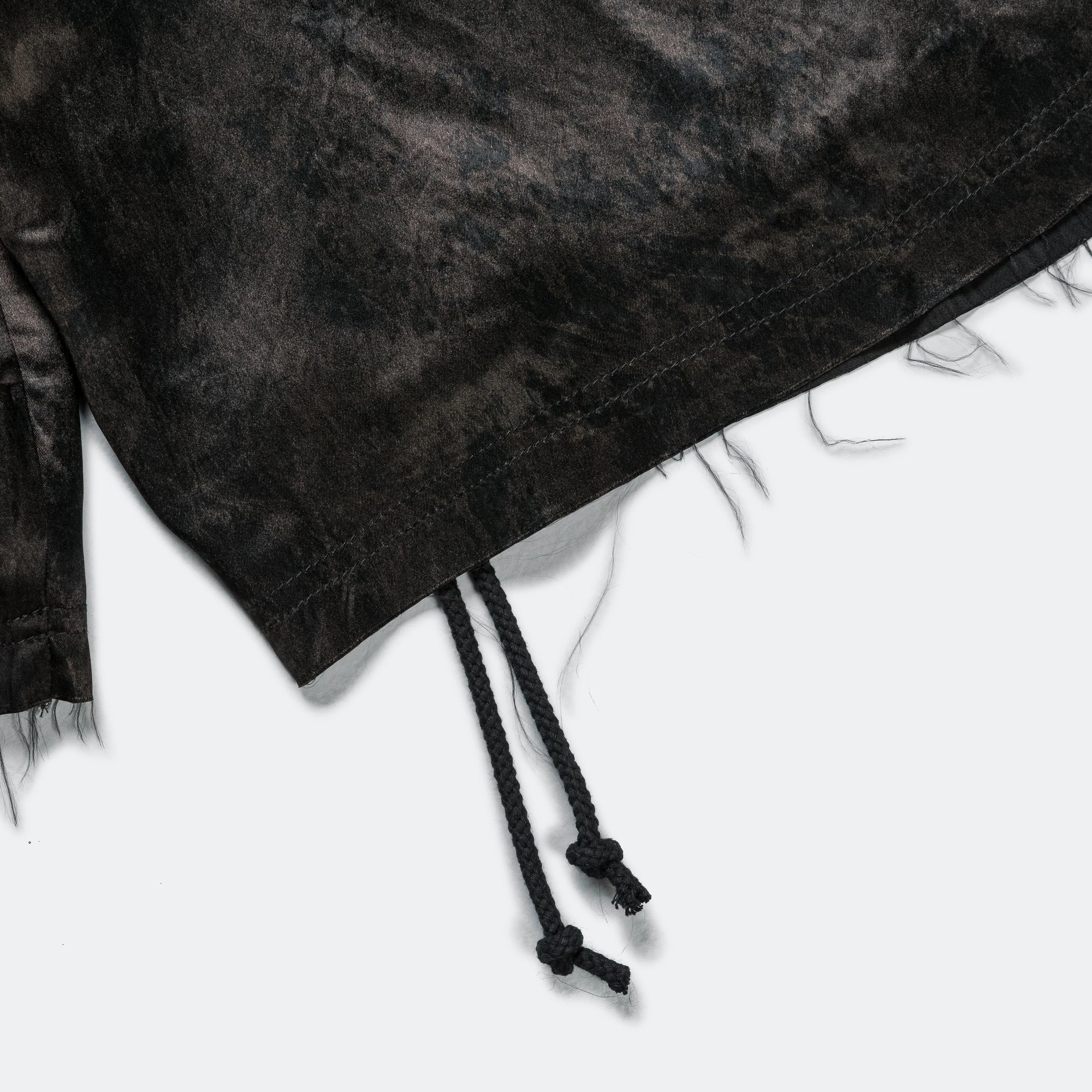 Lined Elasticed Shorts - Black Vintage Splatter