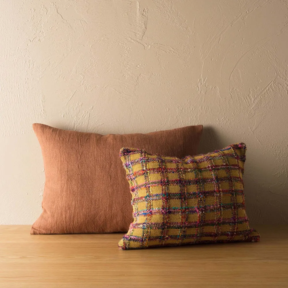 Linen Cushion - Brick