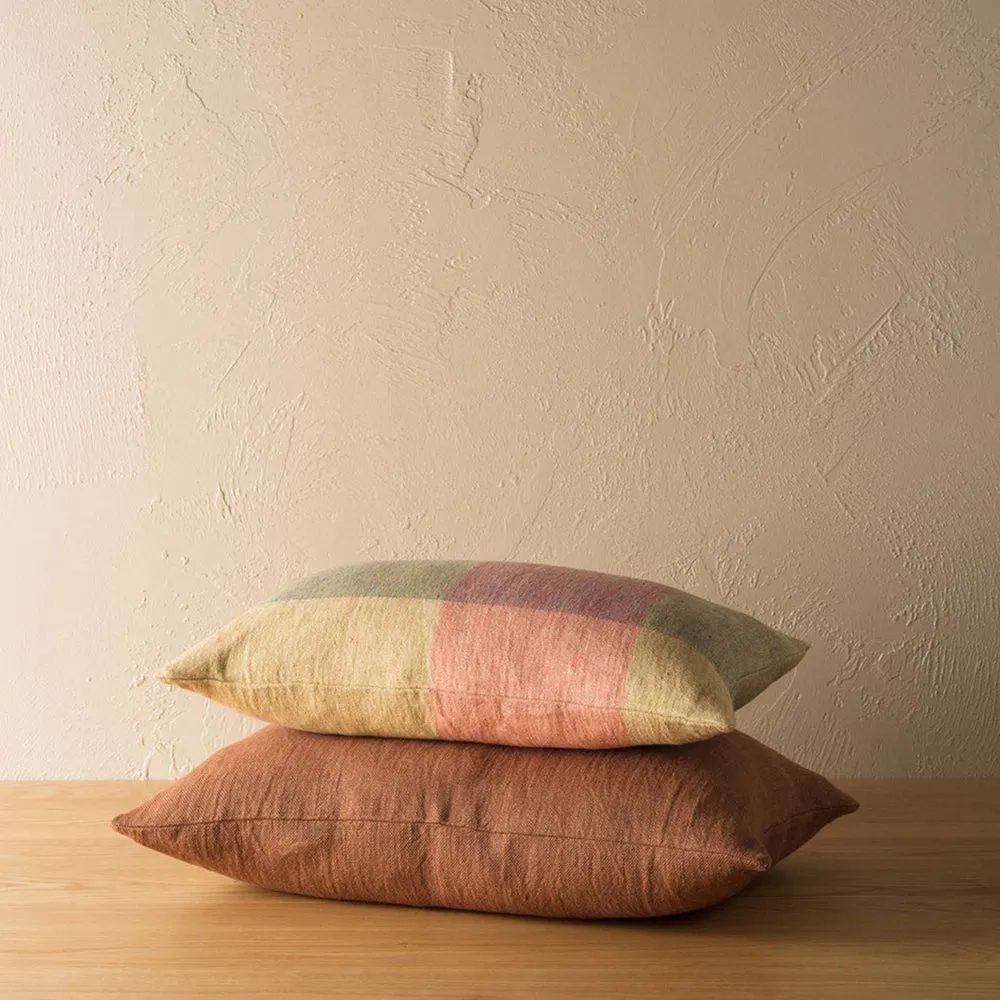 Linen Cushion - Brick