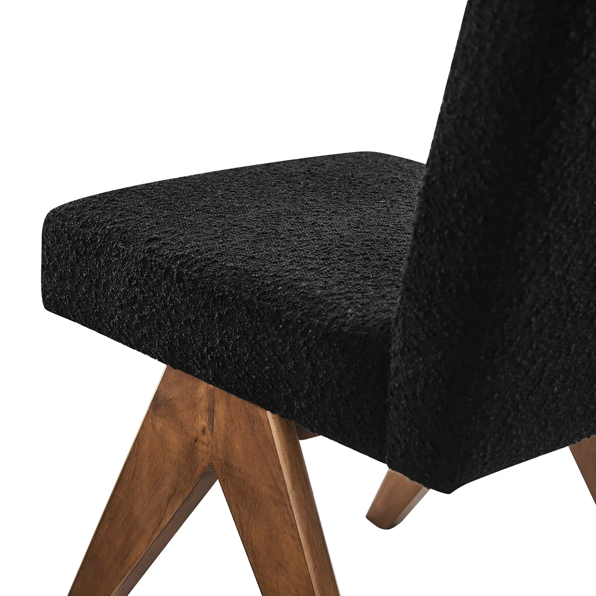 Lyra Boucle Fabric Dining Room Side Chair - Set of 2 by Modway