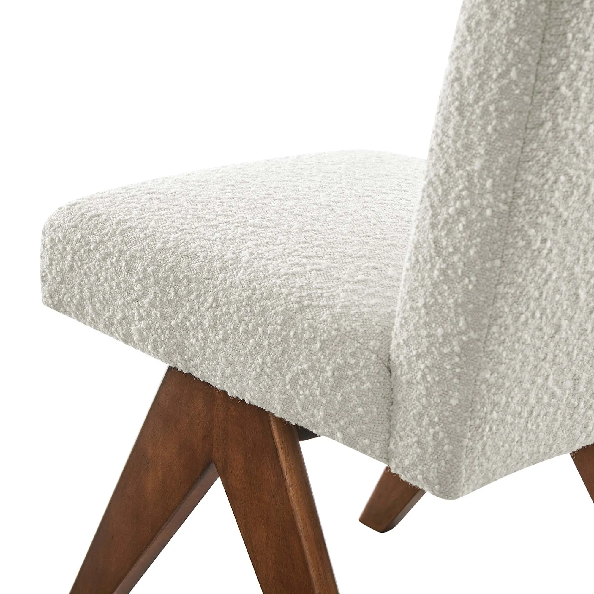 Lyra Boucle Fabric Dining Room Side Chair - Set of 2 by Modway