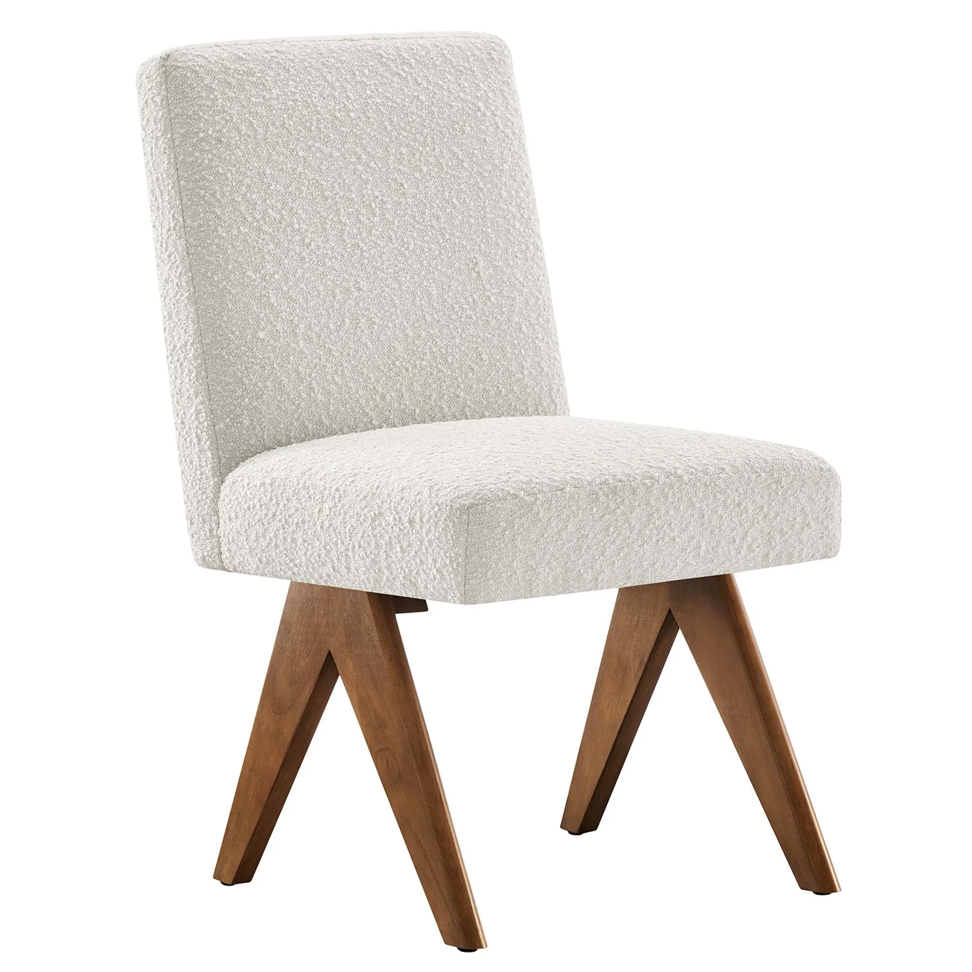 Lyra Boucle Fabric Dining Room Side Chair - Set of 2 by Modway