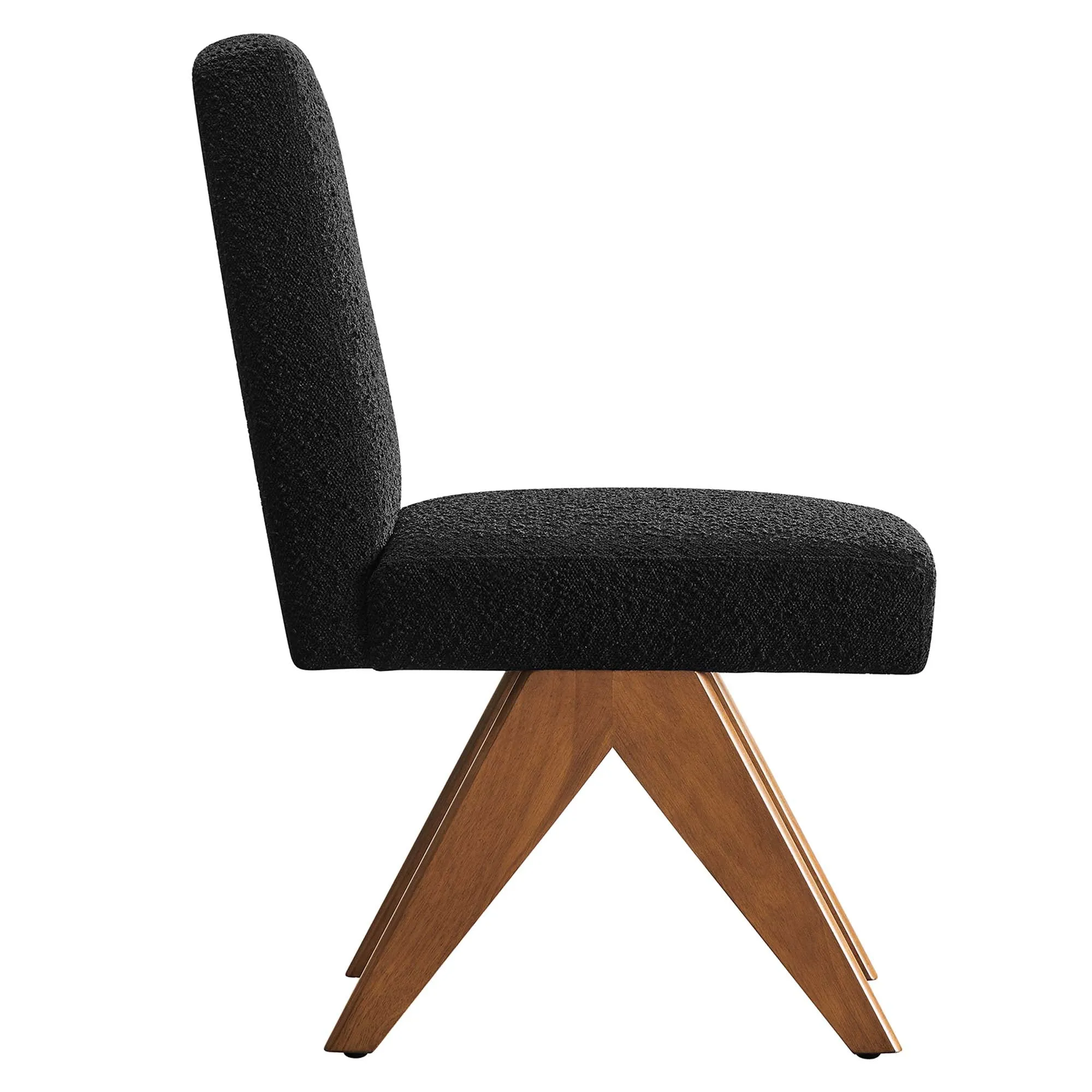 Lyra Boucle Fabric Dining Room Side Chair - Set of 2 by Modway