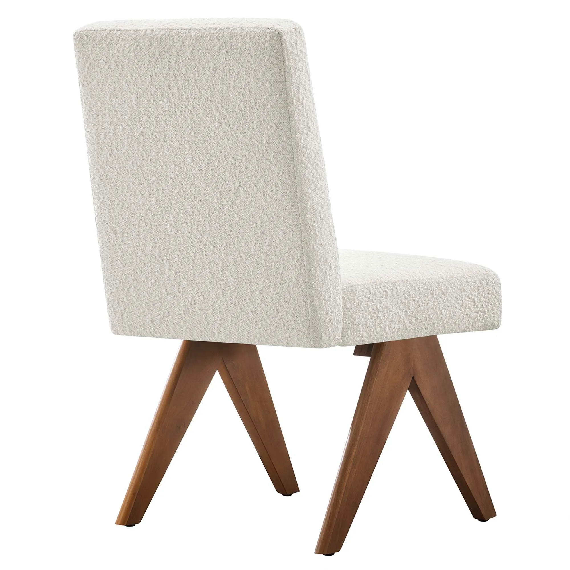 Lyra Boucle Fabric Dining Room Side Chair - Set of 2 by Modway