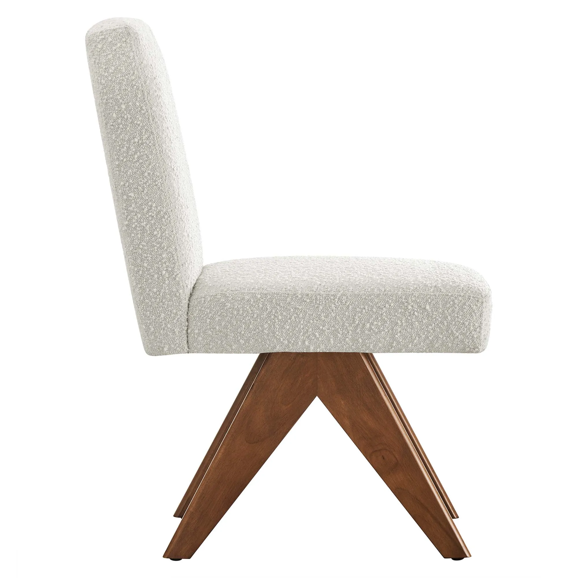 Lyra Boucle Fabric Dining Room Side Chair - Set of 2 by Modway