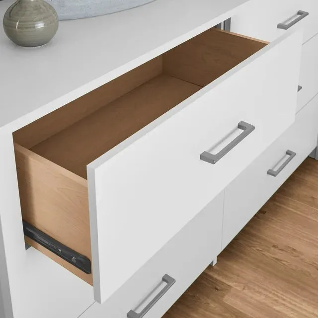 Mainstays 437098 Hillside 6-Drawer Dresser, Soft White
