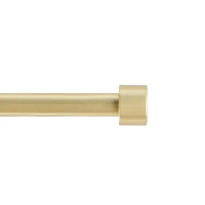 Mainstays ms10-290-508-58 3/4" Gold End Cap Adjustable Single Curtain Rod Set, 30-84"