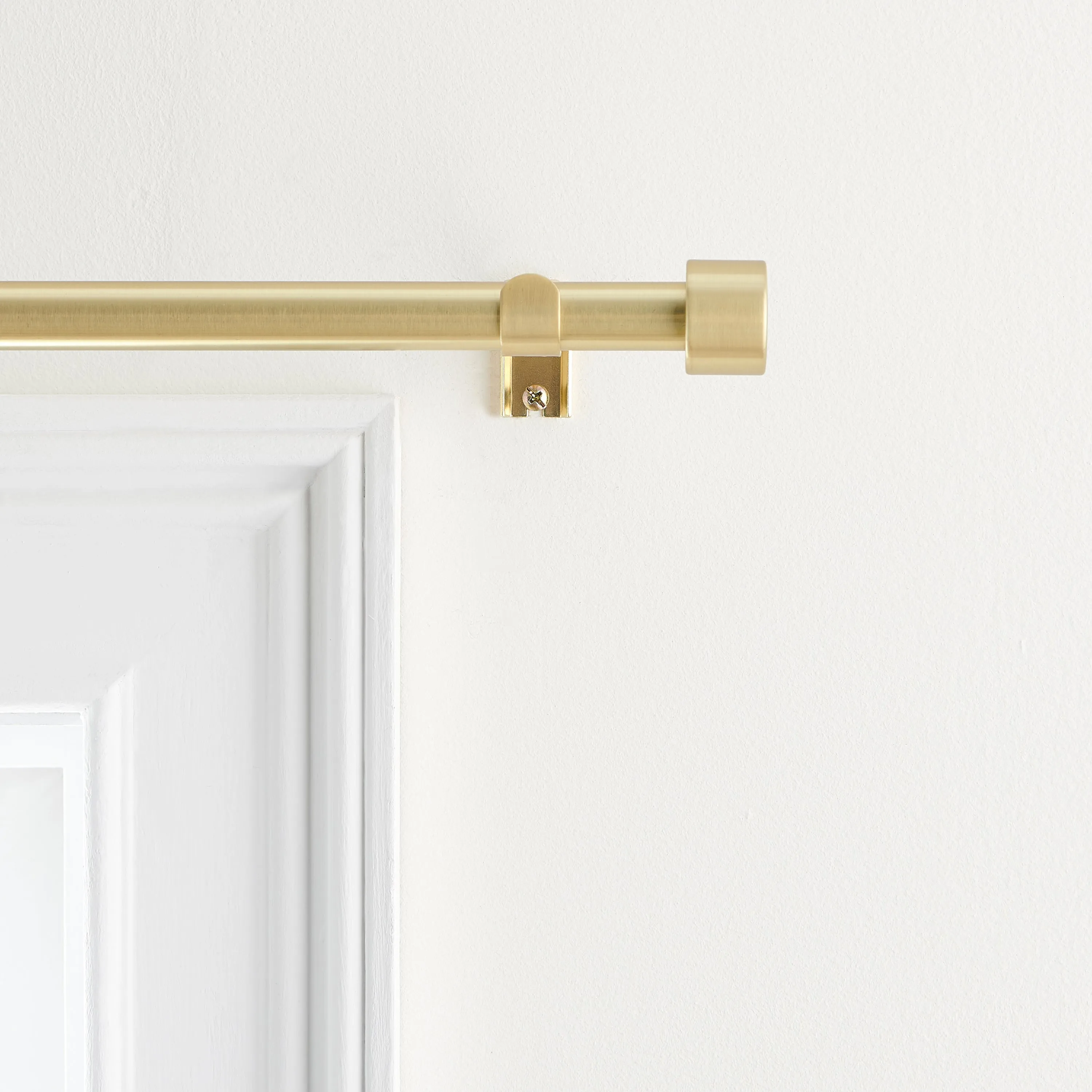 Mainstays ms10-290-508-58 3/4" Gold End Cap Adjustable Single Curtain Rod Set, 30-84"