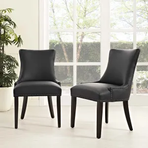 Marquis Dining Chair Faux Leather Set of 2 by Modway
