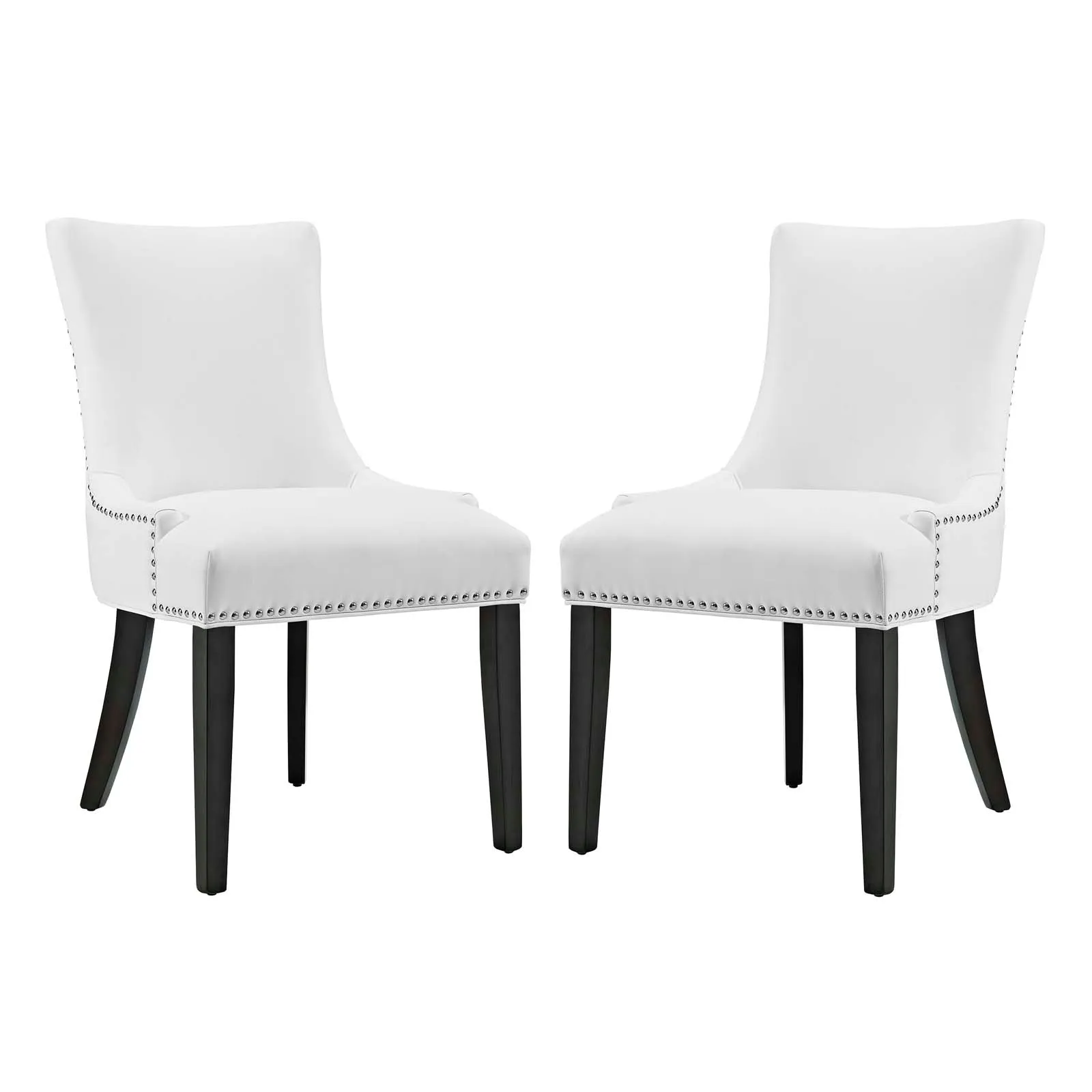 Marquis Dining Chair Faux Leather Set of 2 by Modway