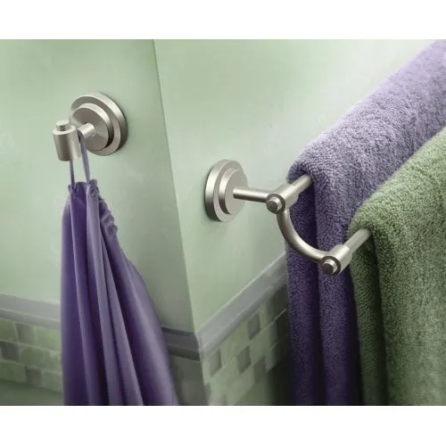 Moen DN0722BN Iso 24-Inch Double Towel Bar, Brushed Nickel