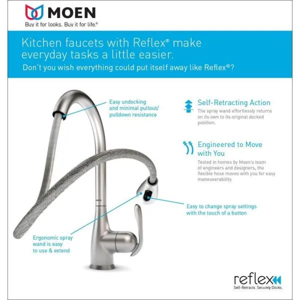 Moen Incorporated 5995SRS Arbor One-Handle HighArc Pull Down Single Mount Faucet