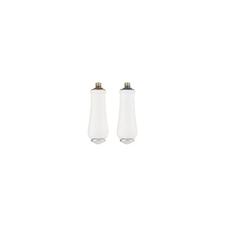 Monticello Set of Two Small Lever Handle Inserts Finish: Porcelain and Chrome