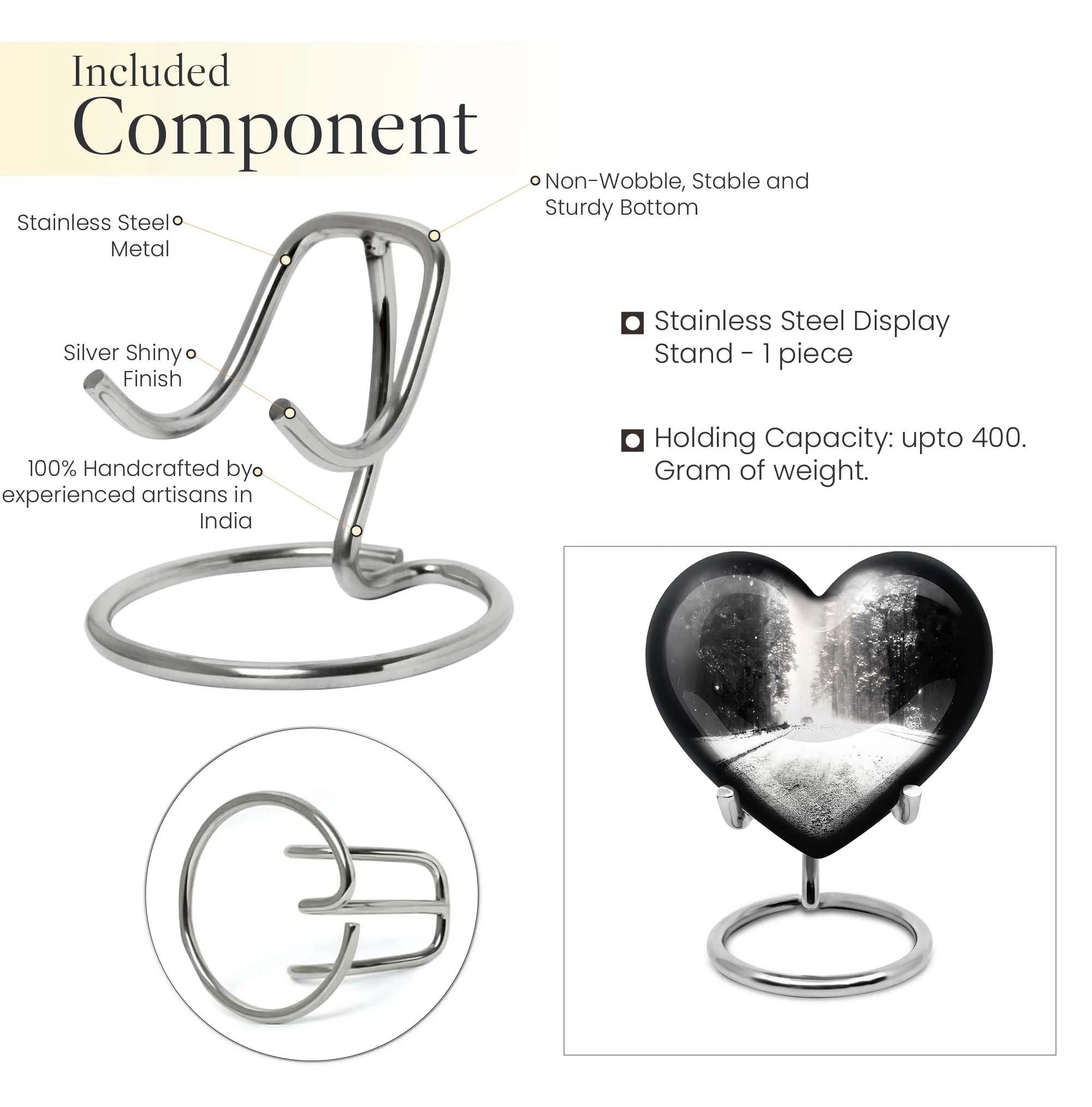 Mountain Winter Heart: A Majestic Cremation Urn for Peaceful Rest