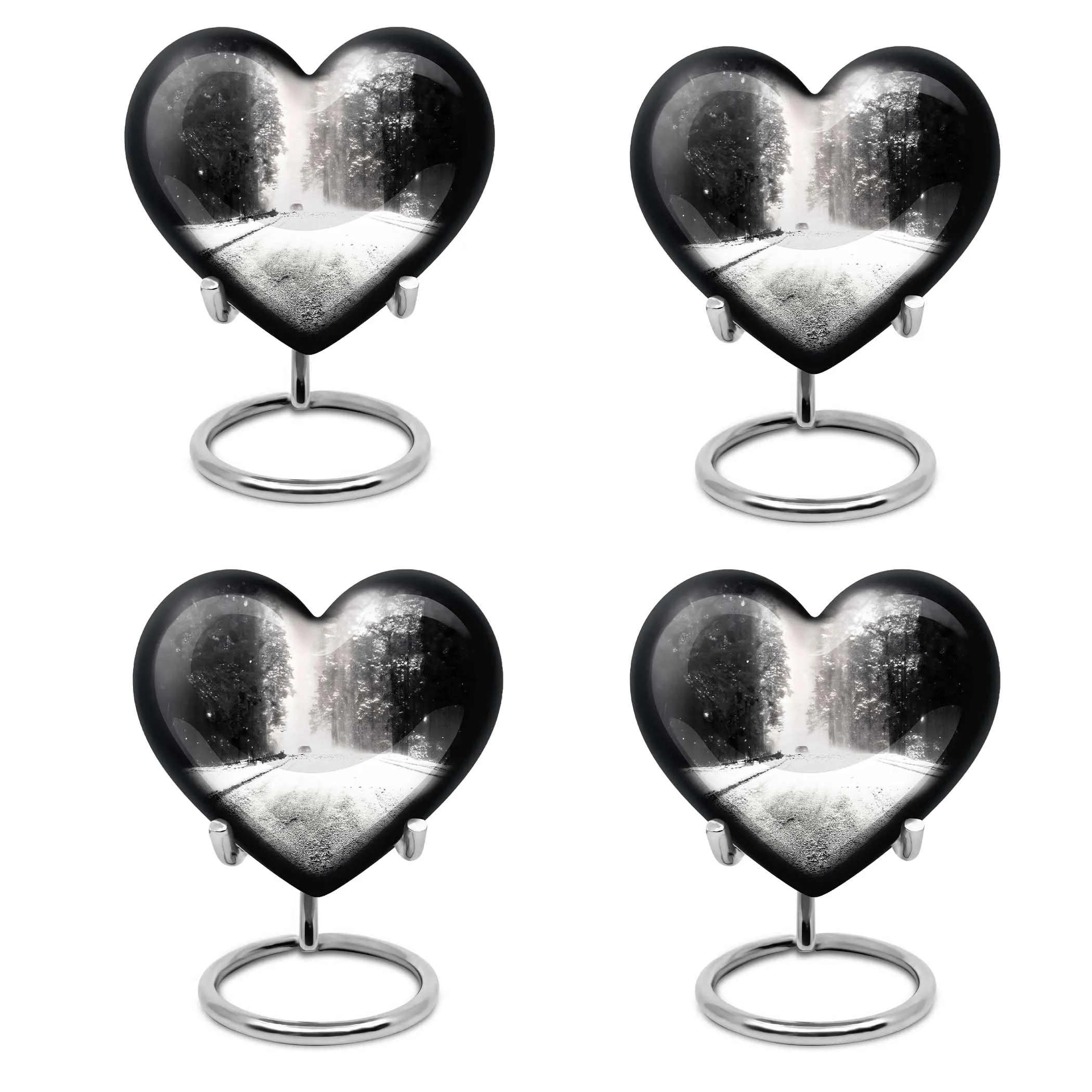 Mountain Winter Heart: A Majestic Cremation Urn for Peaceful Rest