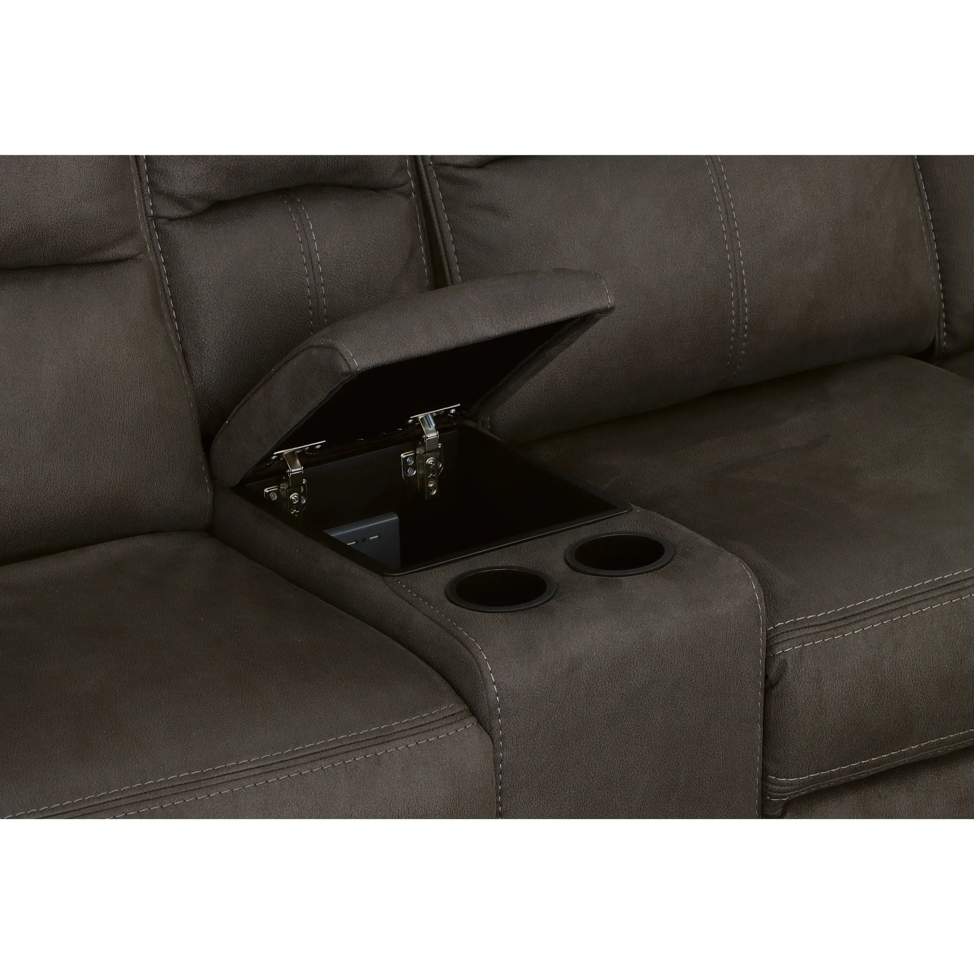 Nirvana Fabric Power Reclining Sectional with Power Headrests