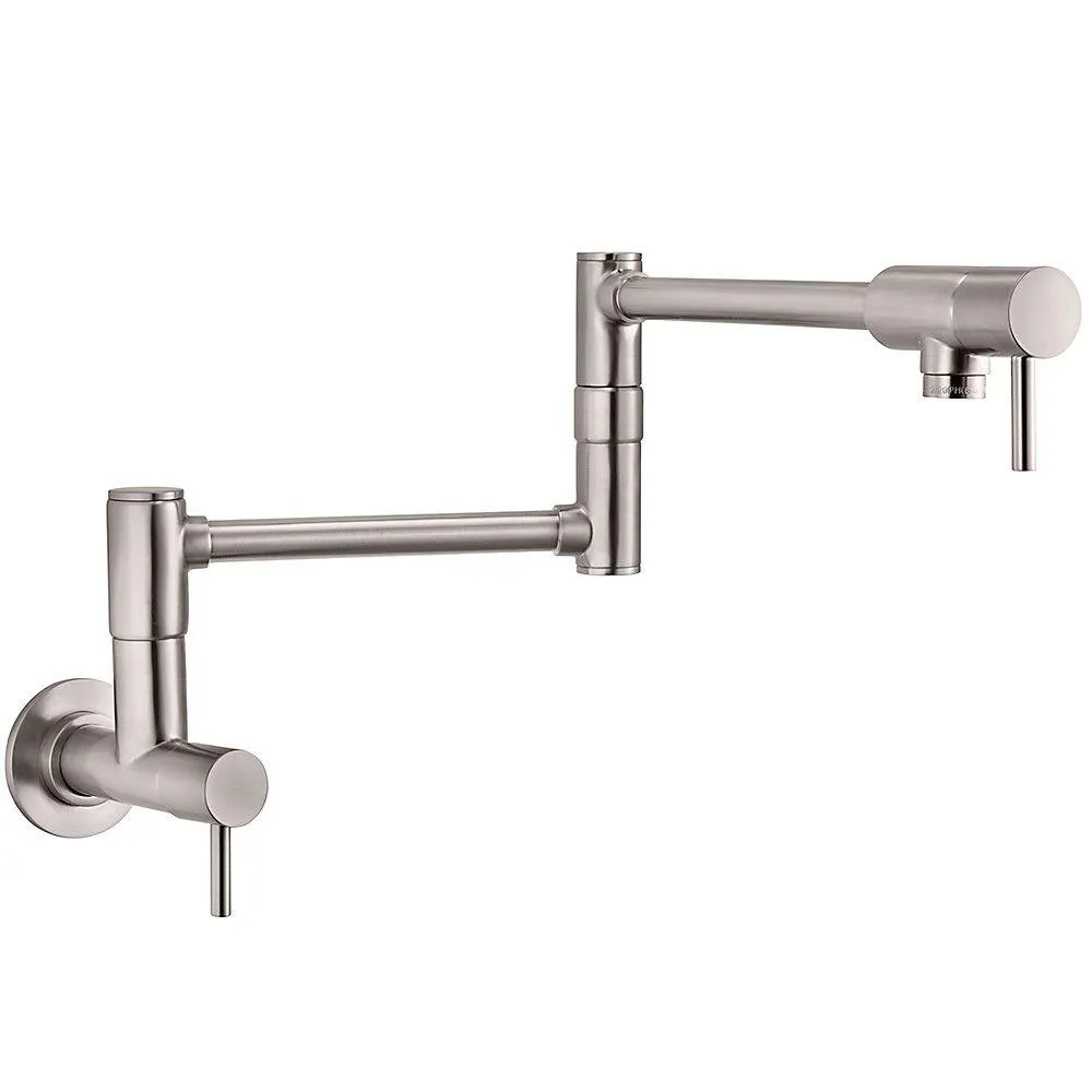 Pfister GT533-PFS Lita 2-Handle Wall Mount Pot Filler, Stainless Steel
