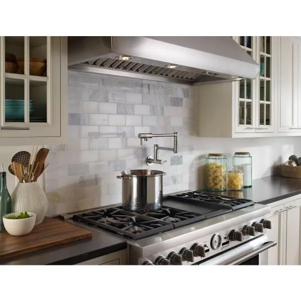 Pfister GT533-PFS Lita 2-Handle Wall Mount Pot Filler, Stainless Steel