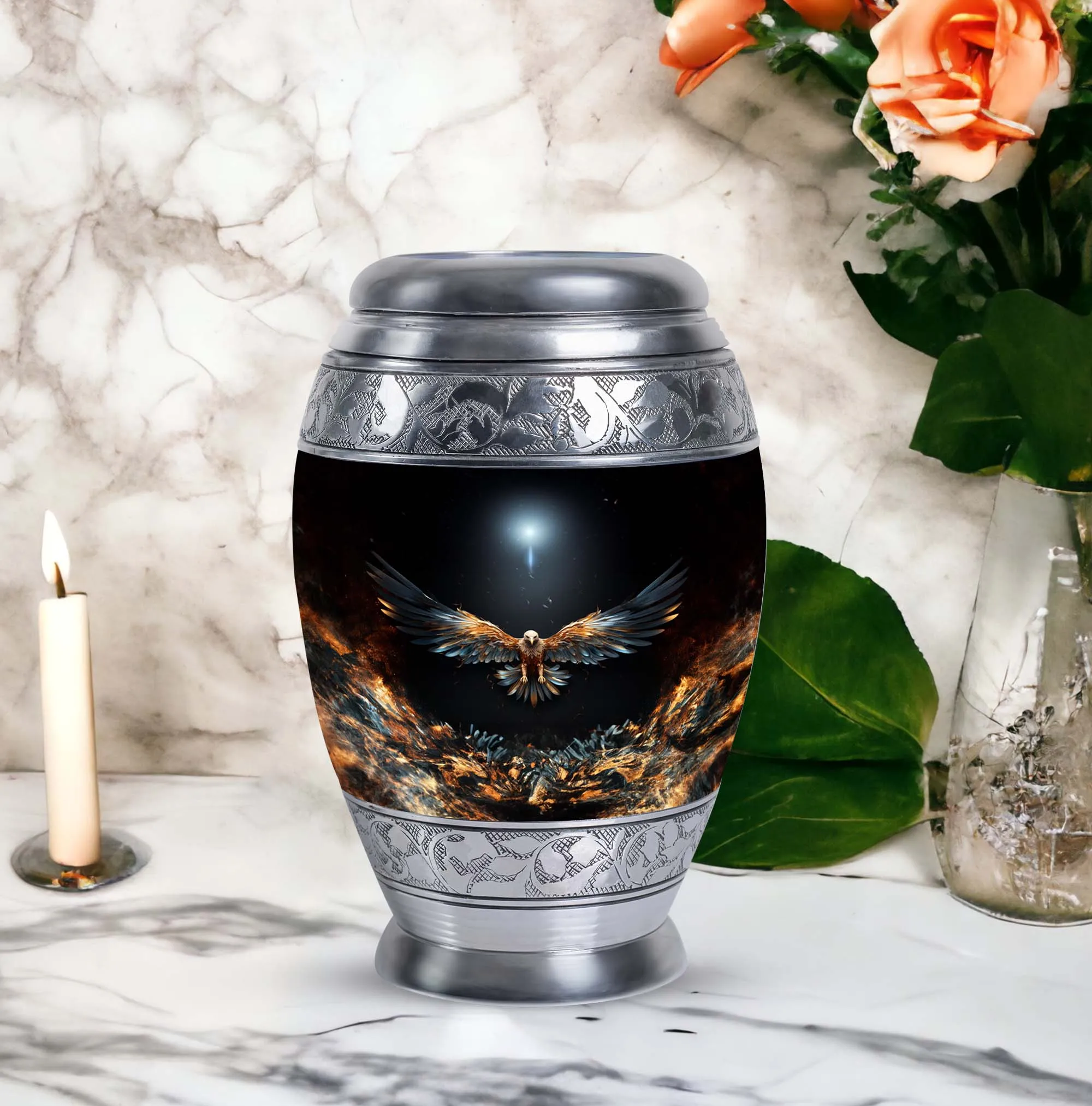 Phoenix : Elegant Eagle Cremation Treasury - Symbolic Sanctuary