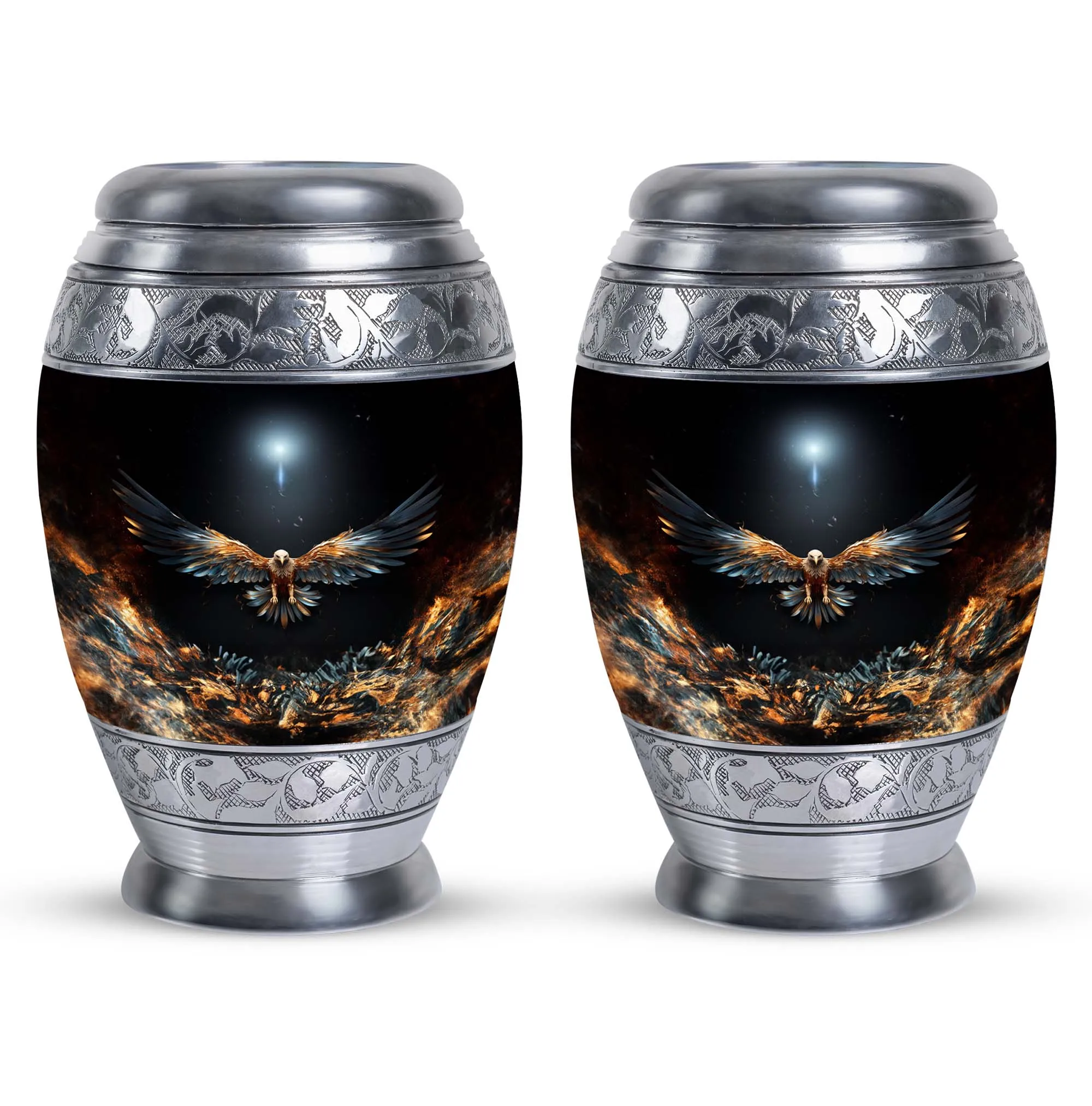 Phoenix : Elegant Eagle Cremation Treasury - Symbolic Sanctuary