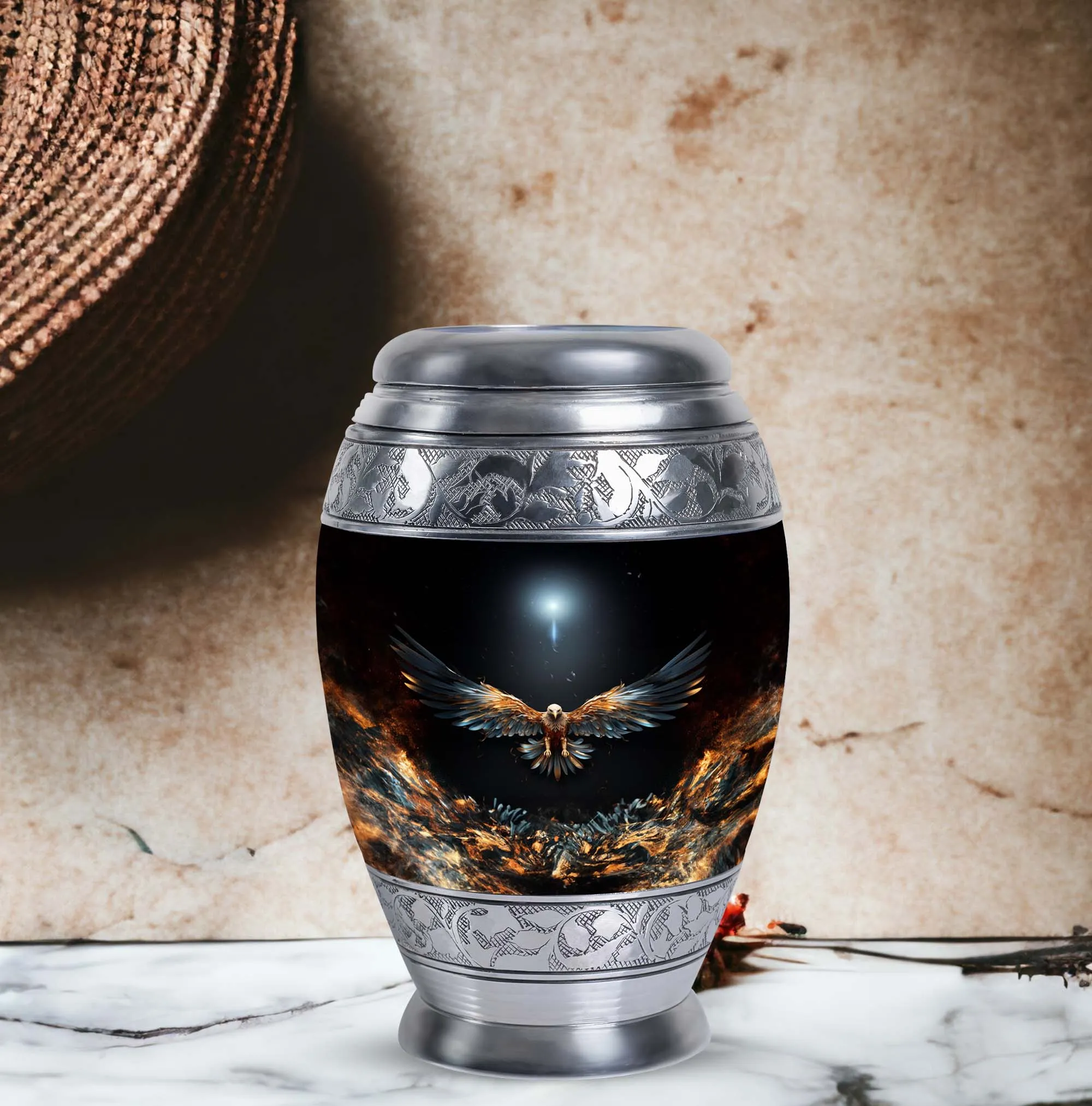 Phoenix : Elegant Eagle Cremation Treasury - Symbolic Sanctuary