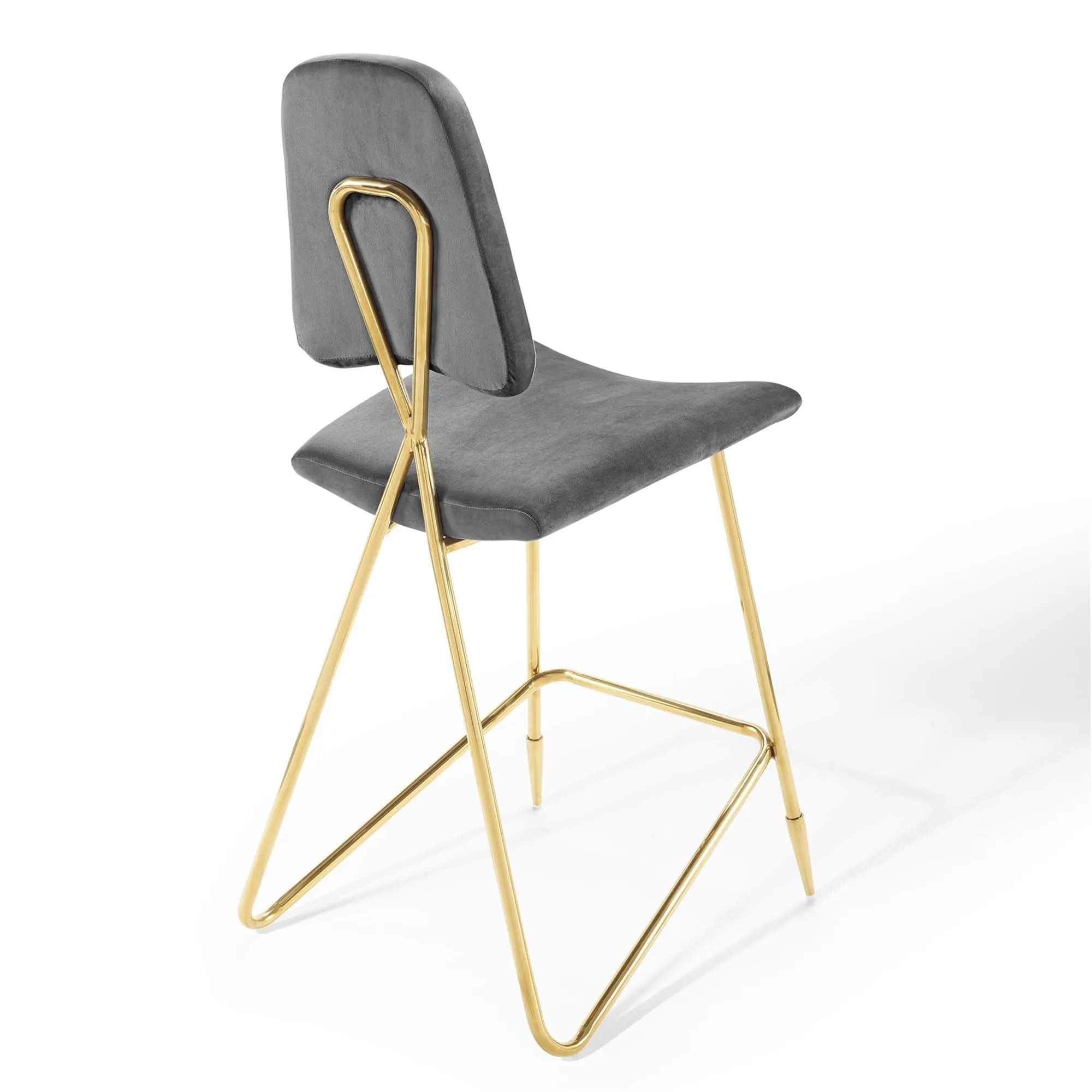 Ponder Bar Stool Performance Velvet Set of 2 by Modway