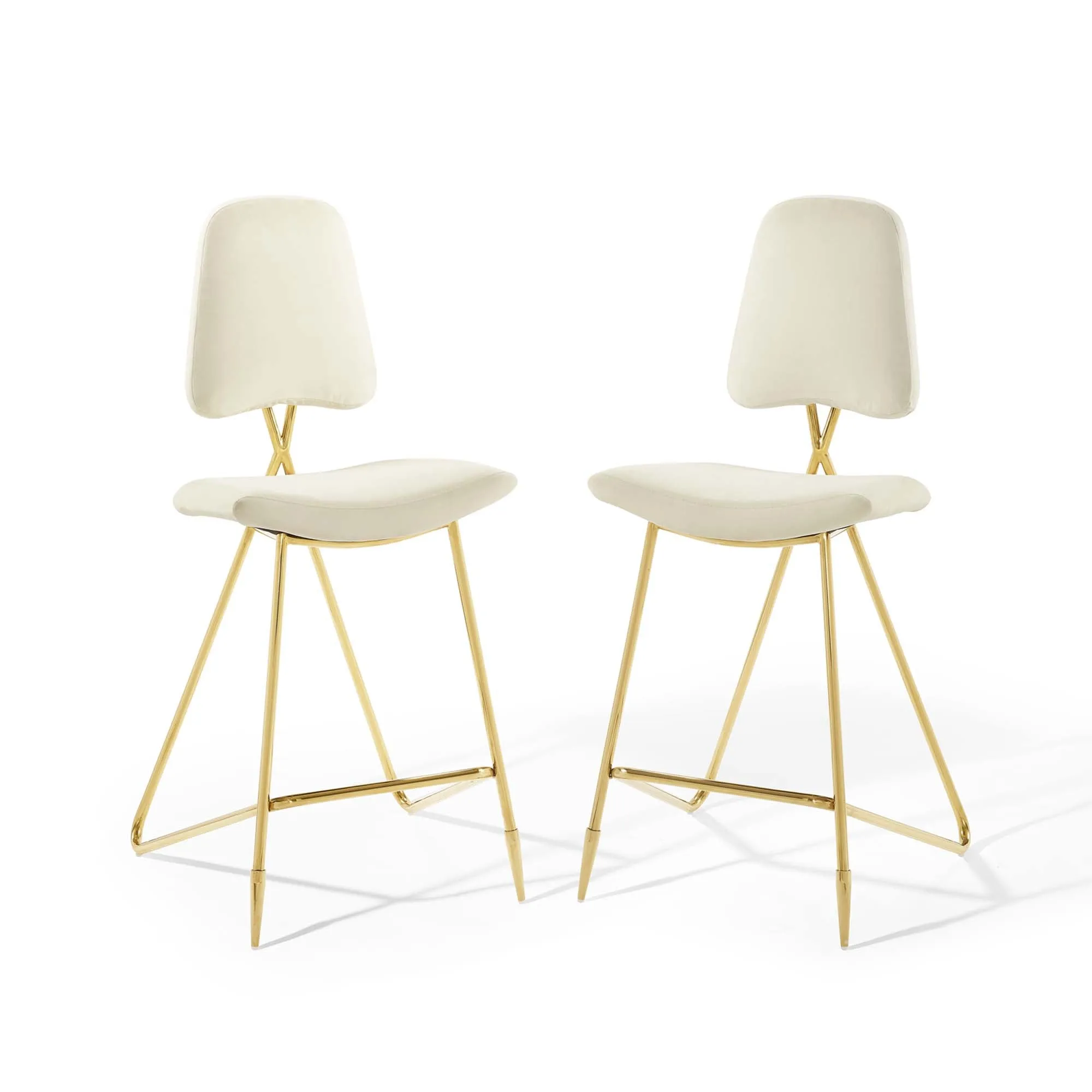 Ponder Bar Stool Performance Velvet Set of 2 by Modway