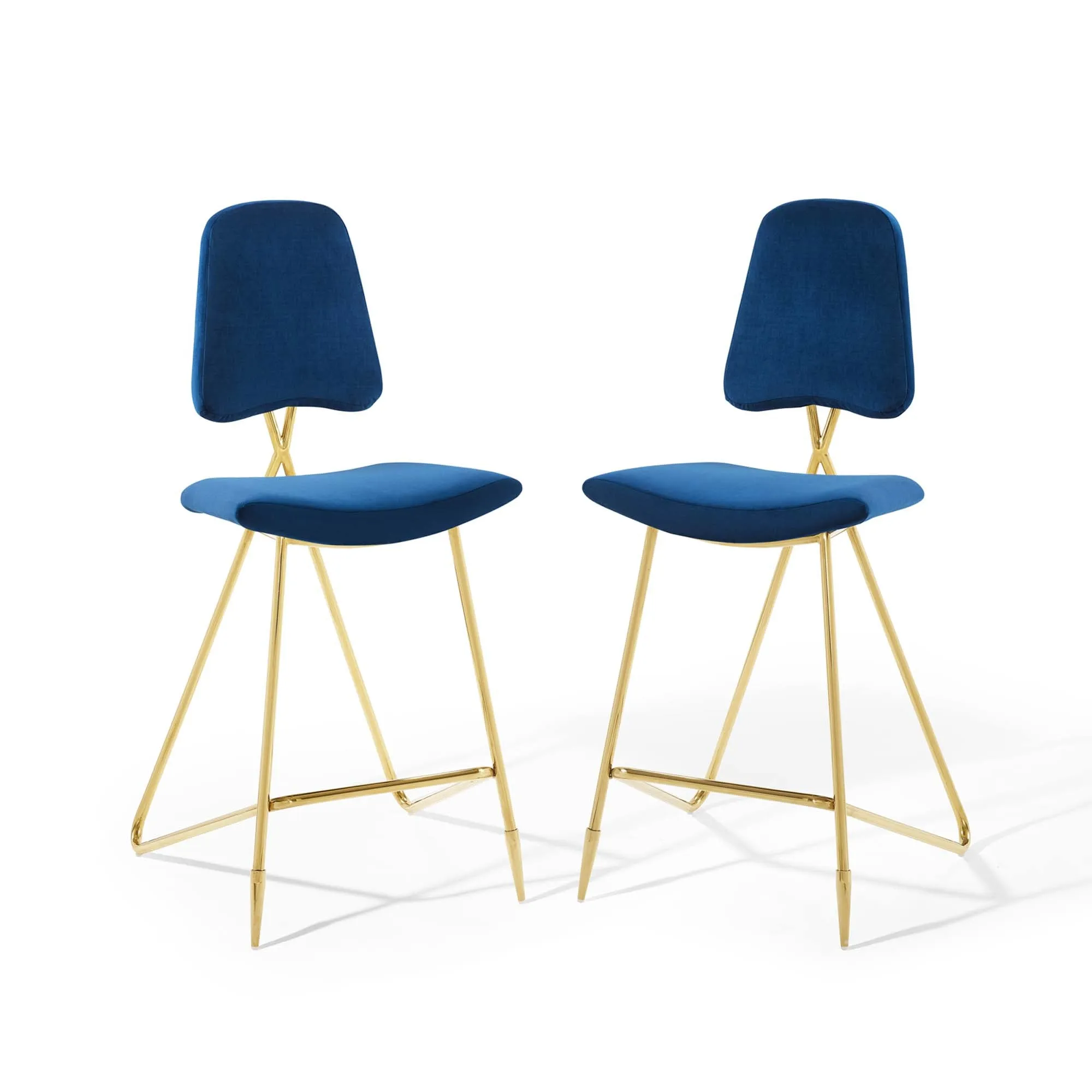 Ponder Bar Stool Performance Velvet Set of 2 by Modway