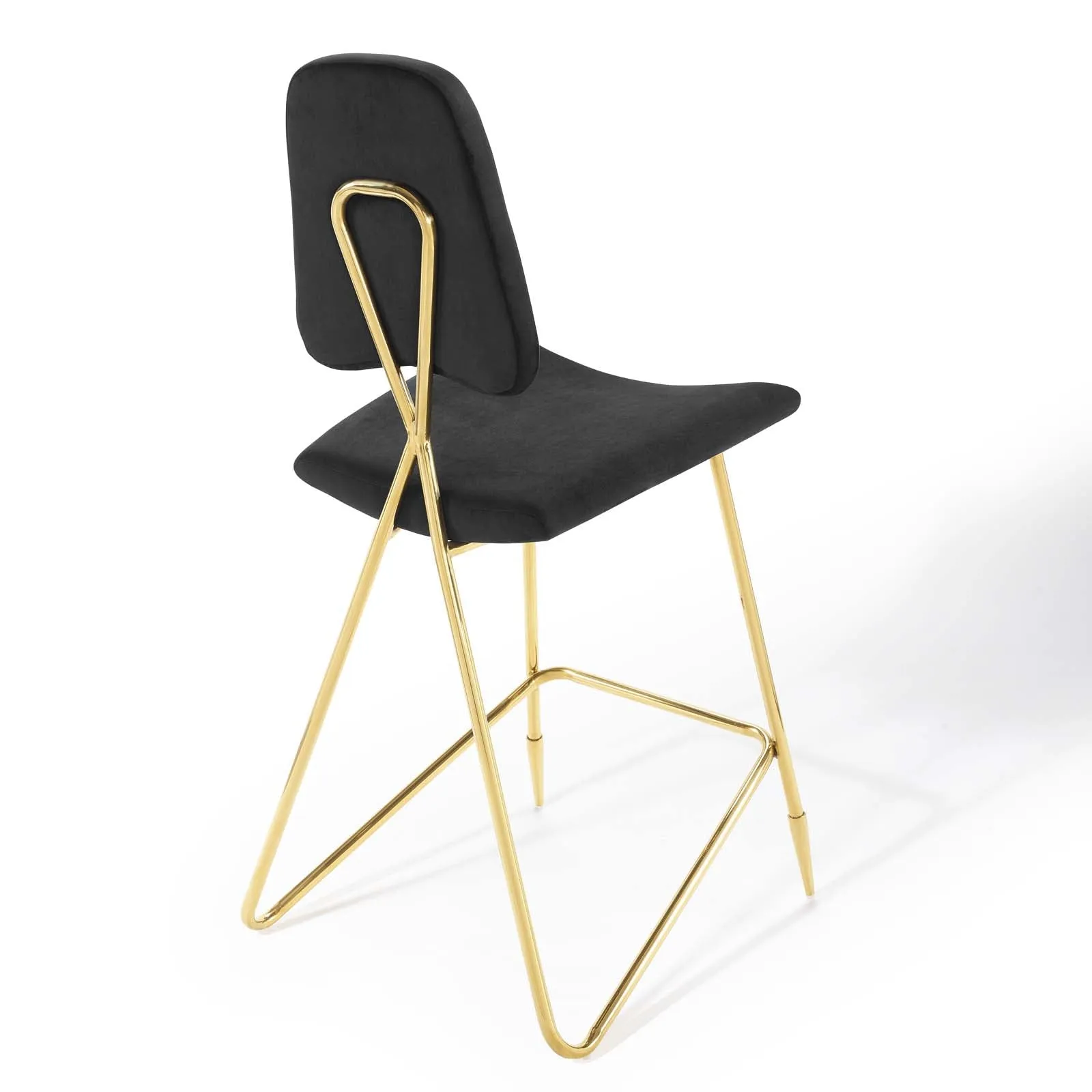Ponder Performance Velvet Bar Stool by Modway