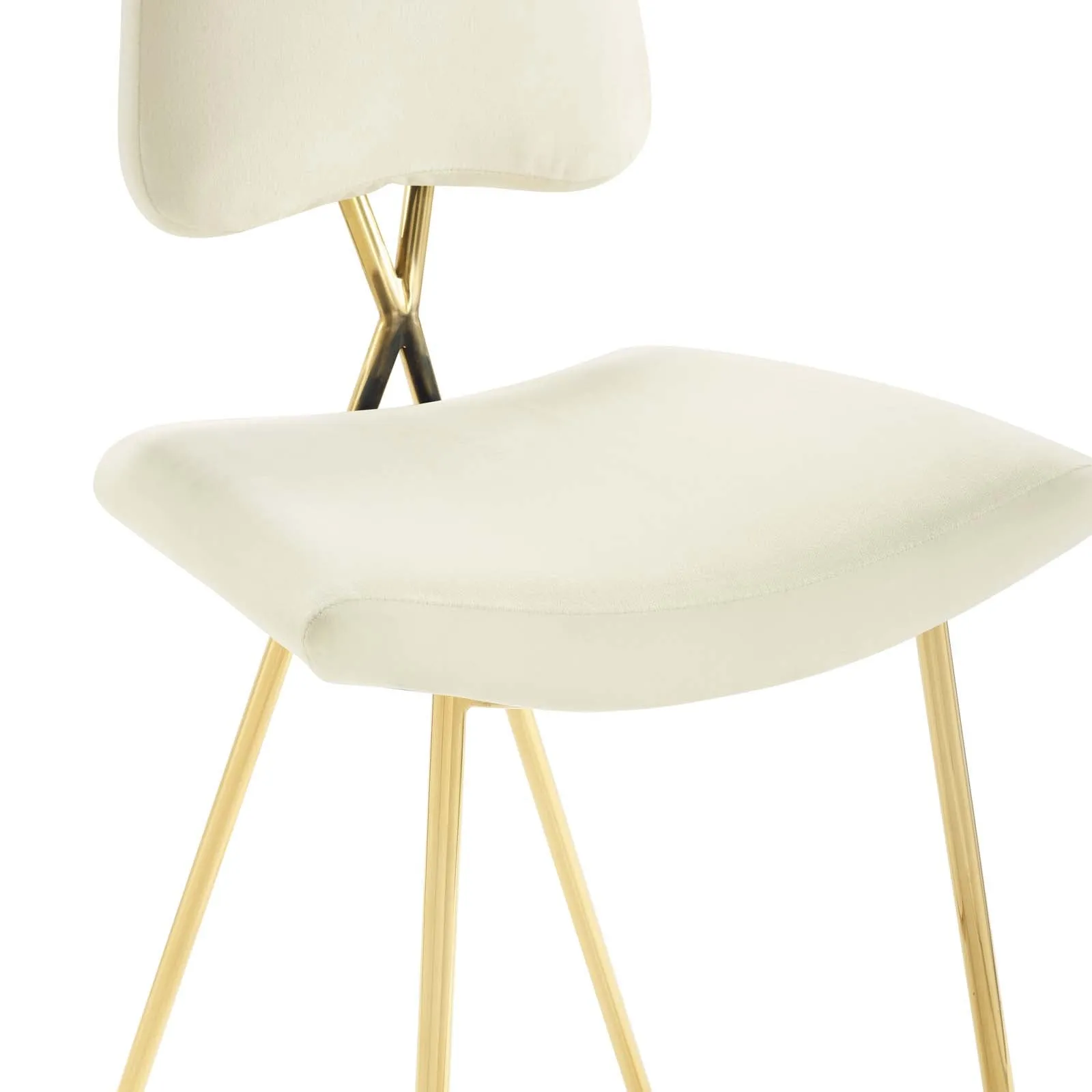 Ponder Performance Velvet Bar Stool by Modway