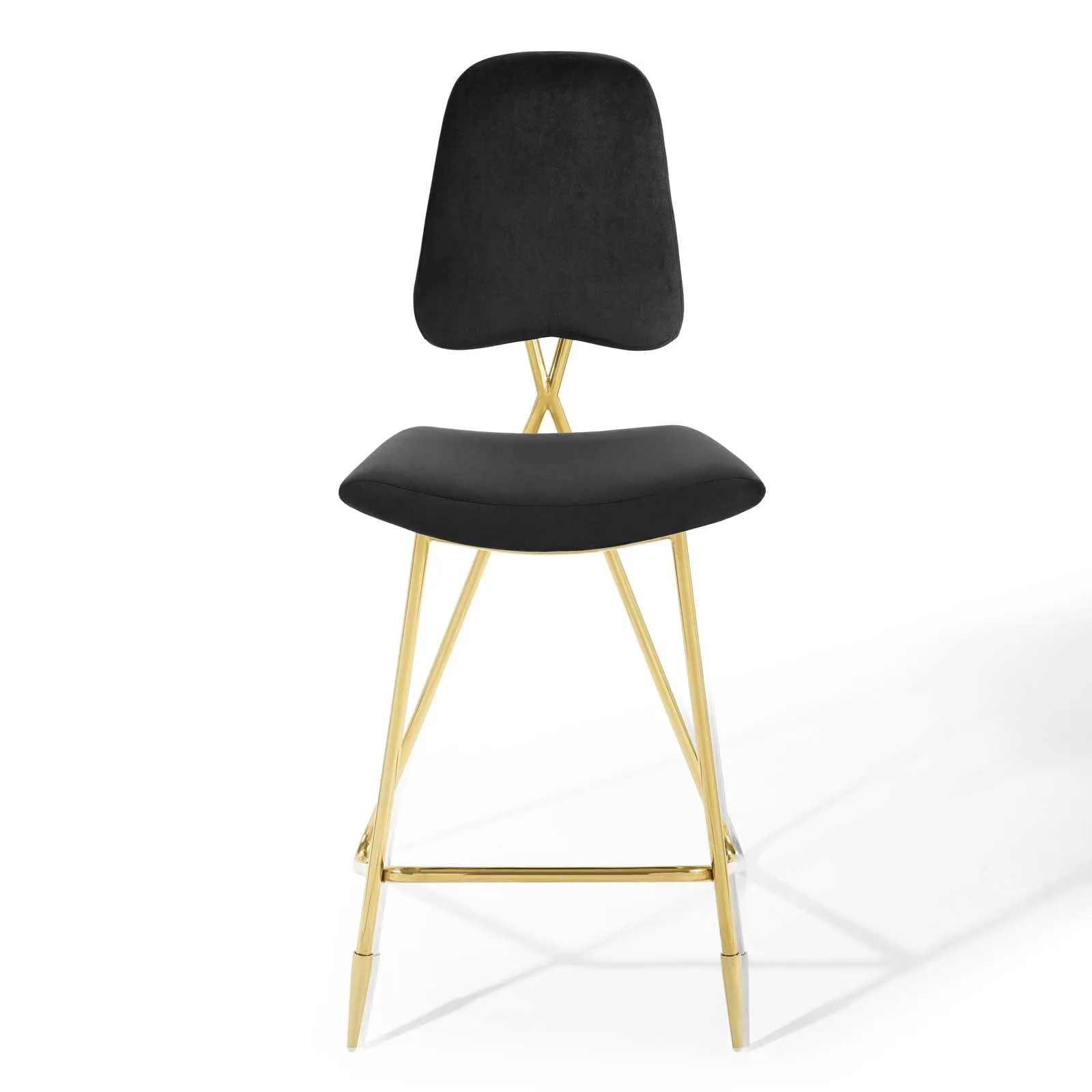 Ponder Performance Velvet Bar Stool by Modway