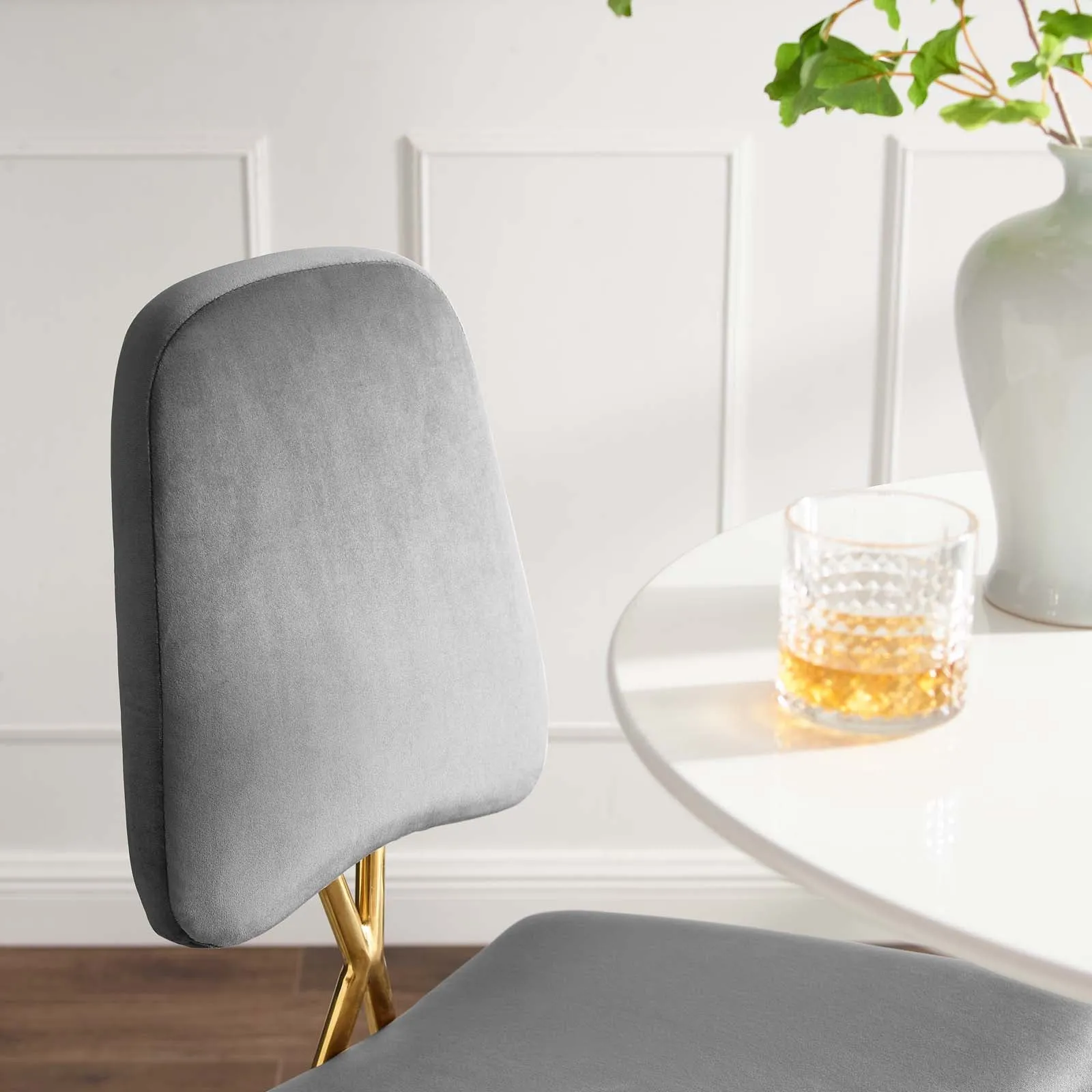 Ponder Performance Velvet Bar Stool by Modway