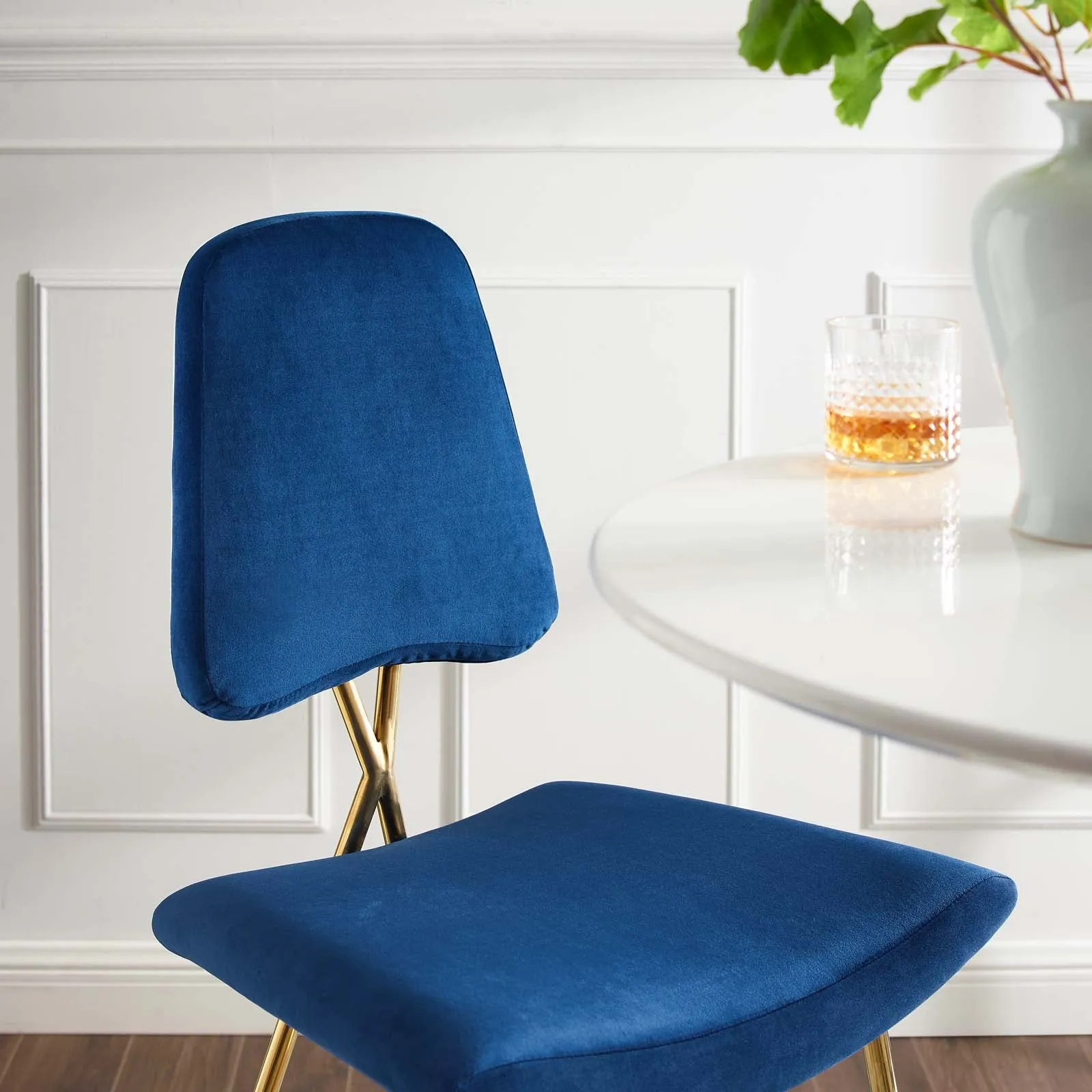 Ponder Performance Velvet Bar Stool by Modway