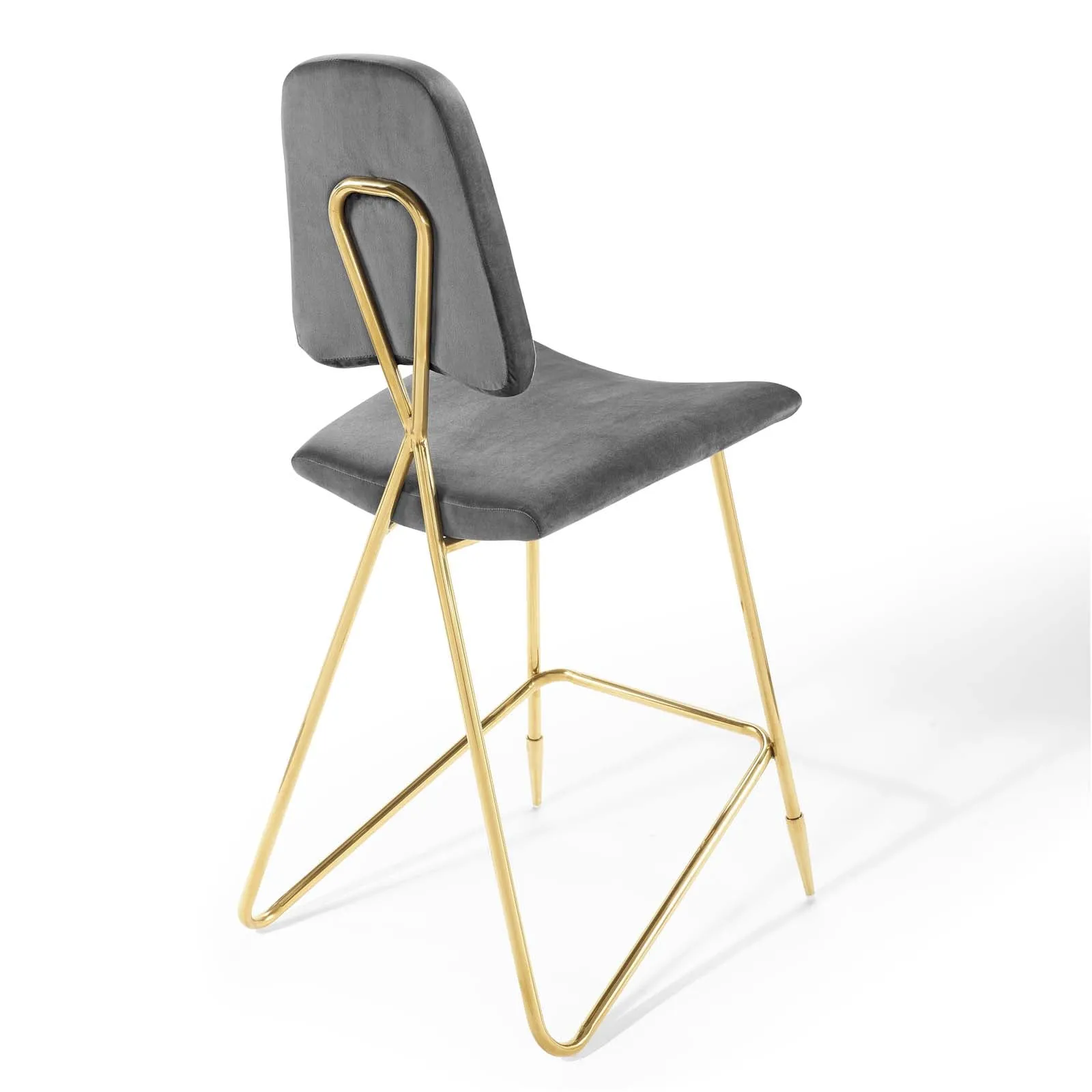 Ponder Performance Velvet Bar Stool by Modway