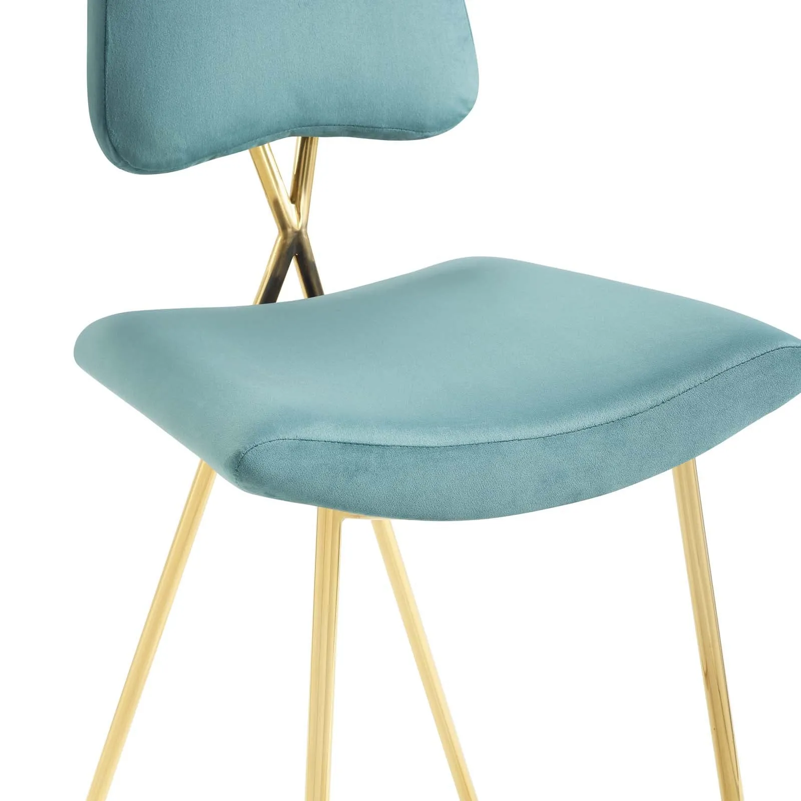 Ponder Performance Velvet Bar Stool by Modway