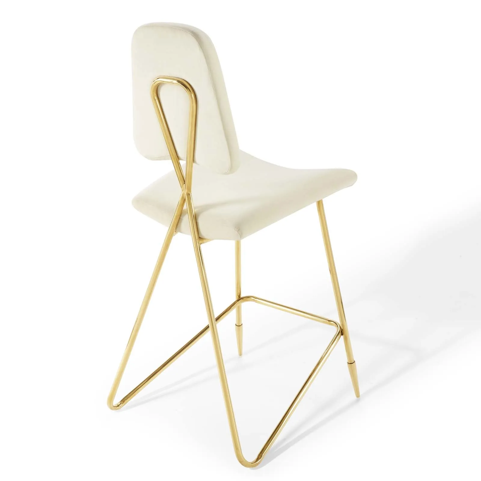 Ponder Performance Velvet Bar Stool by Modway