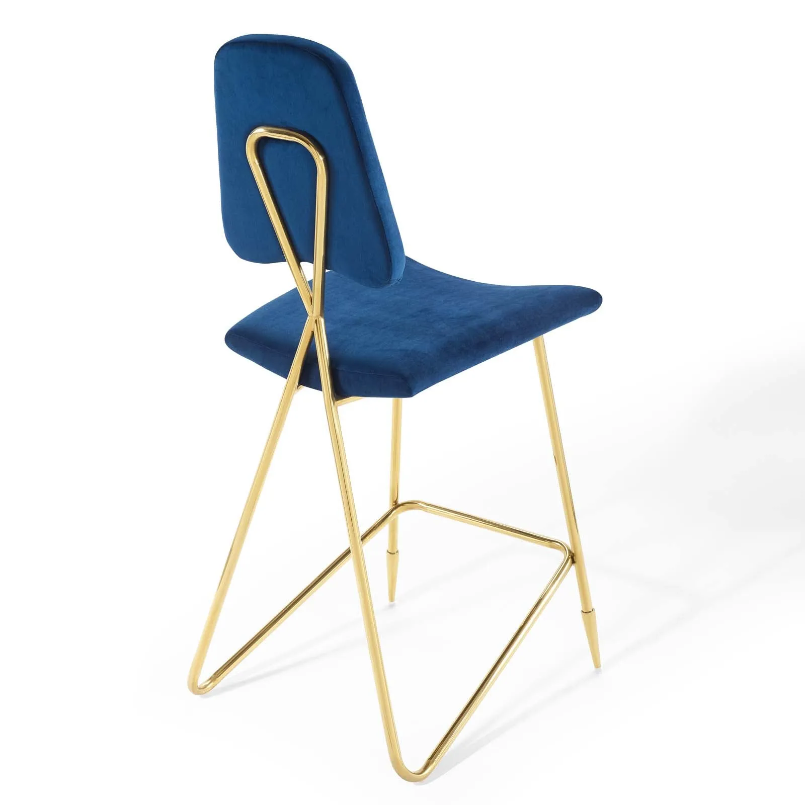 Ponder Performance Velvet Bar Stool by Modway