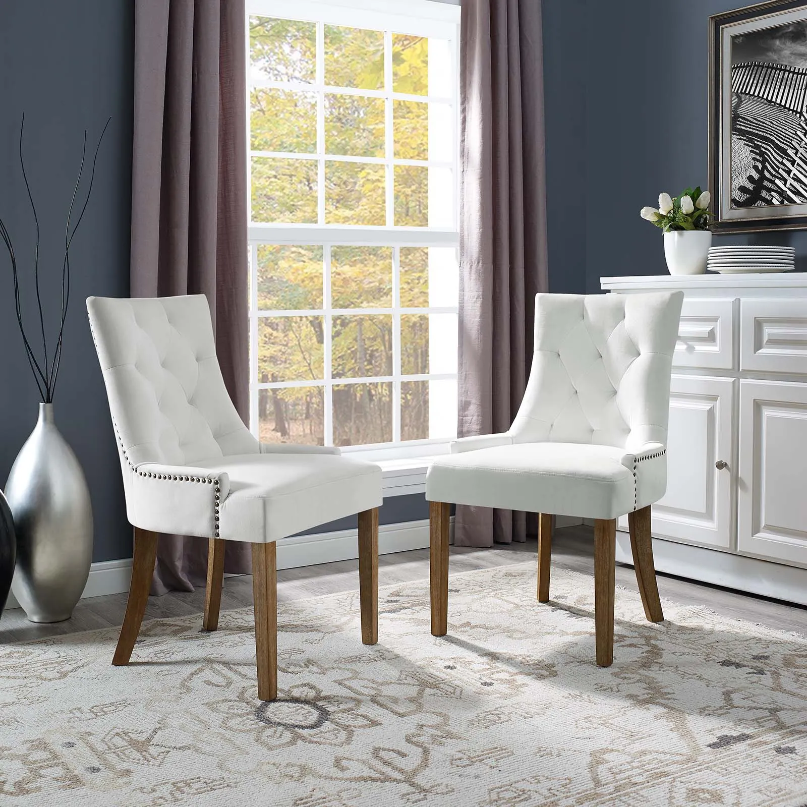 Pose Dining Chair Performance Velvet Set of 2 by Modway