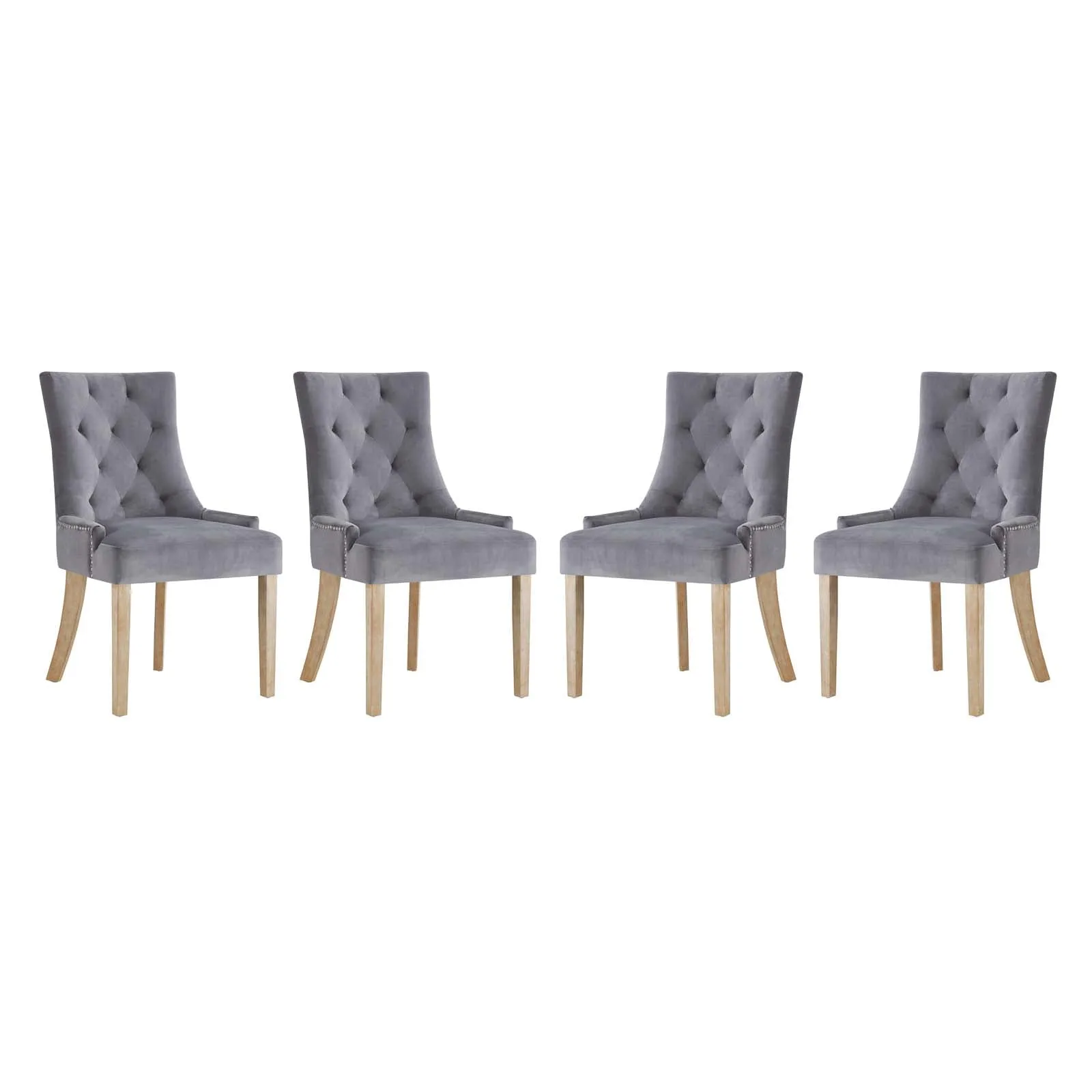 Pose Dining Chair Performance Velvet Set of 4 by Modway