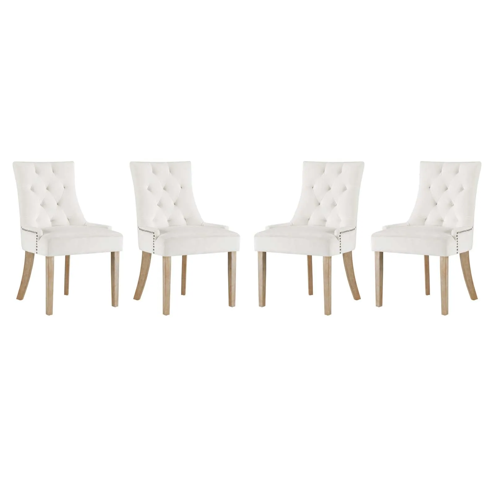 Pose Dining Chair Performance Velvet Set of 4 by Modway