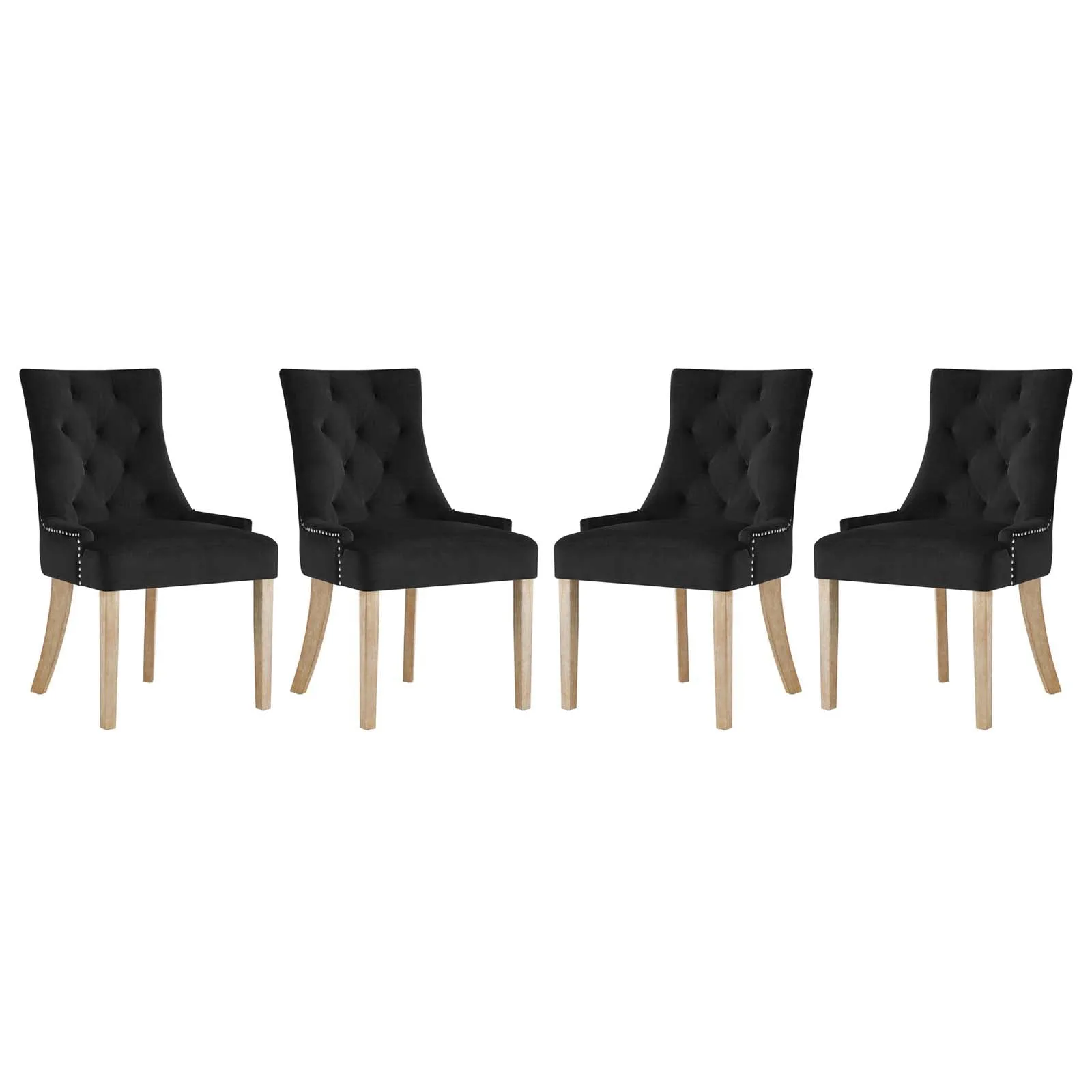 Pose Dining Chair Performance Velvet Set of 4 by Modway