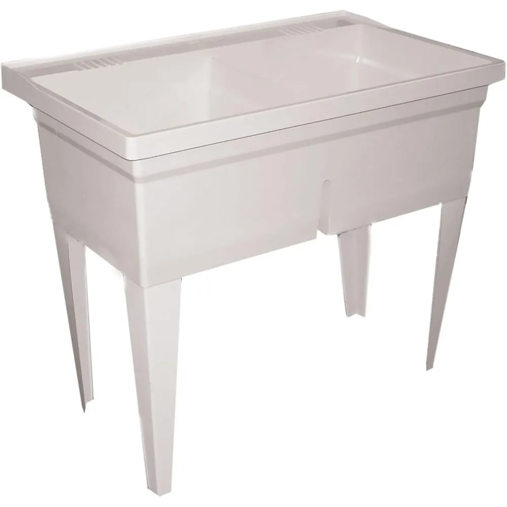 ProFlo FLTDII-BULK W/C Double Laundry SINK With Legs