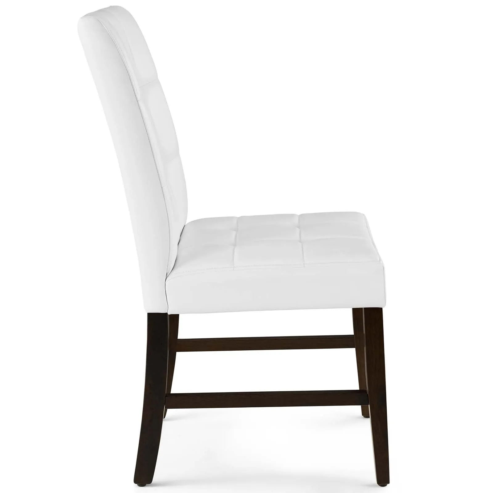 Promulgate Biscuit Tufted Upholstered Faux Leather Dining Side Chair Set of 2 by Modway